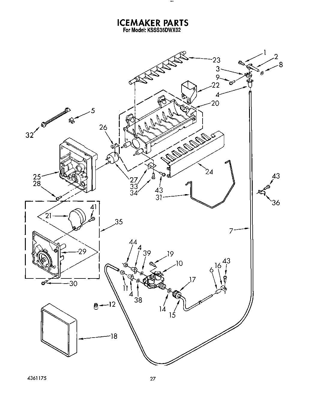 17 - ICEMAKER, LIT/OPTIONAL