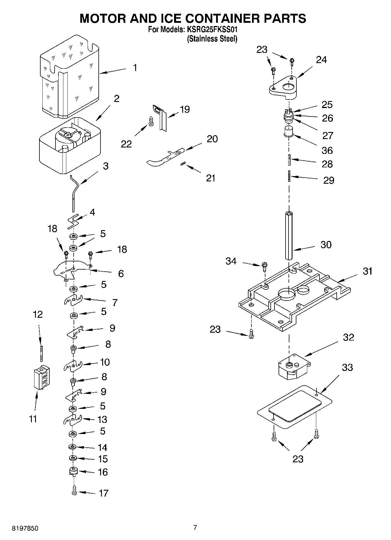 05 - MOTOR AND ICE CONTAINER
