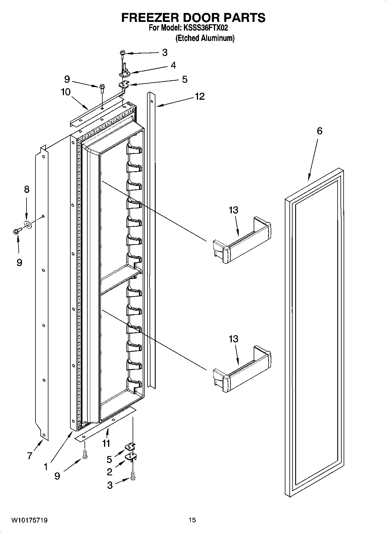 10 - FREEZER DOOR PARTS