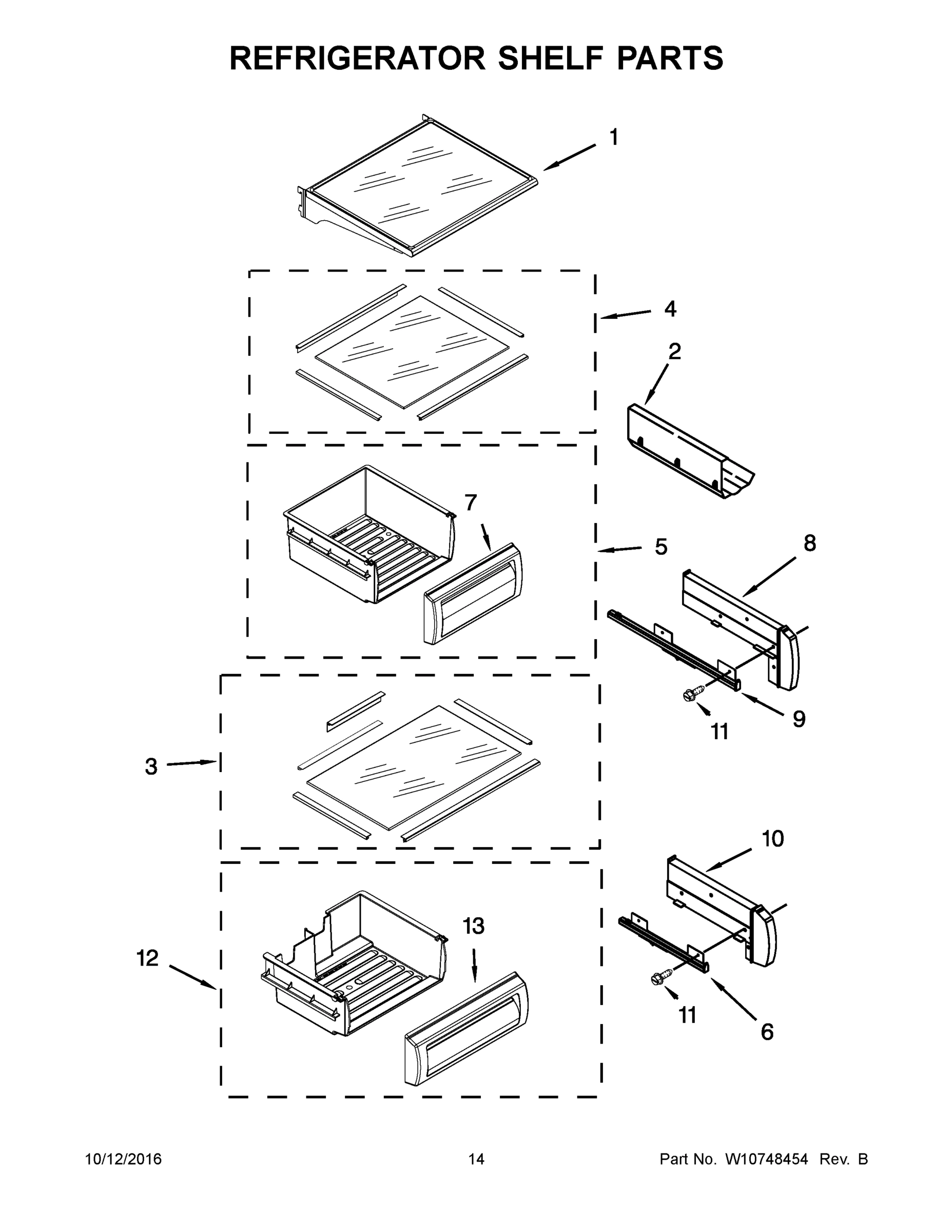08 - REFRIGERATOR SHELF PARTS