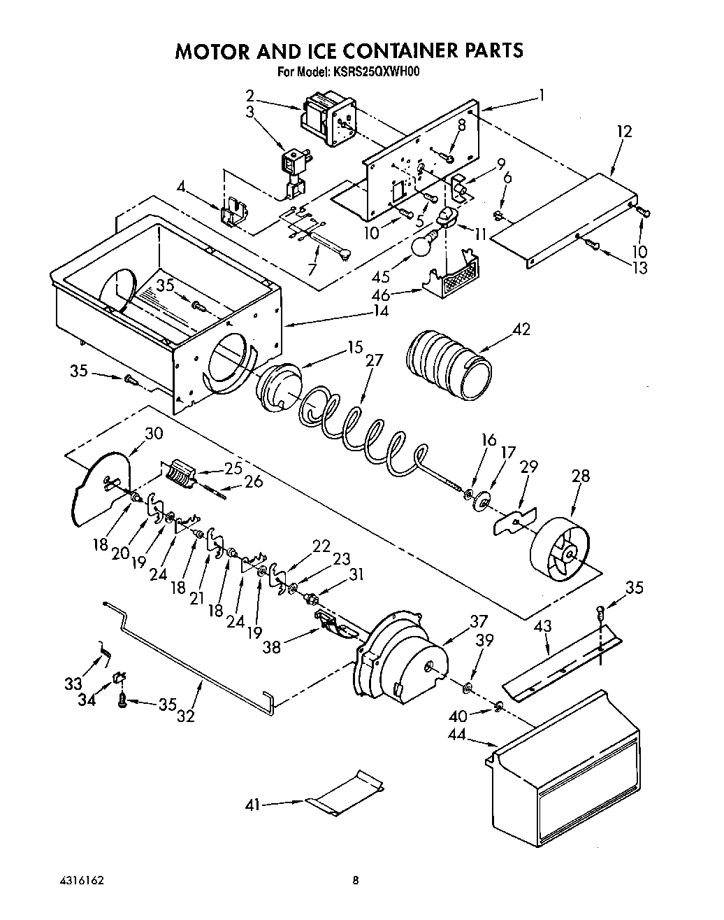 07 - MOTOR AND ICE CONTAINER, LIT/OPTIONAL