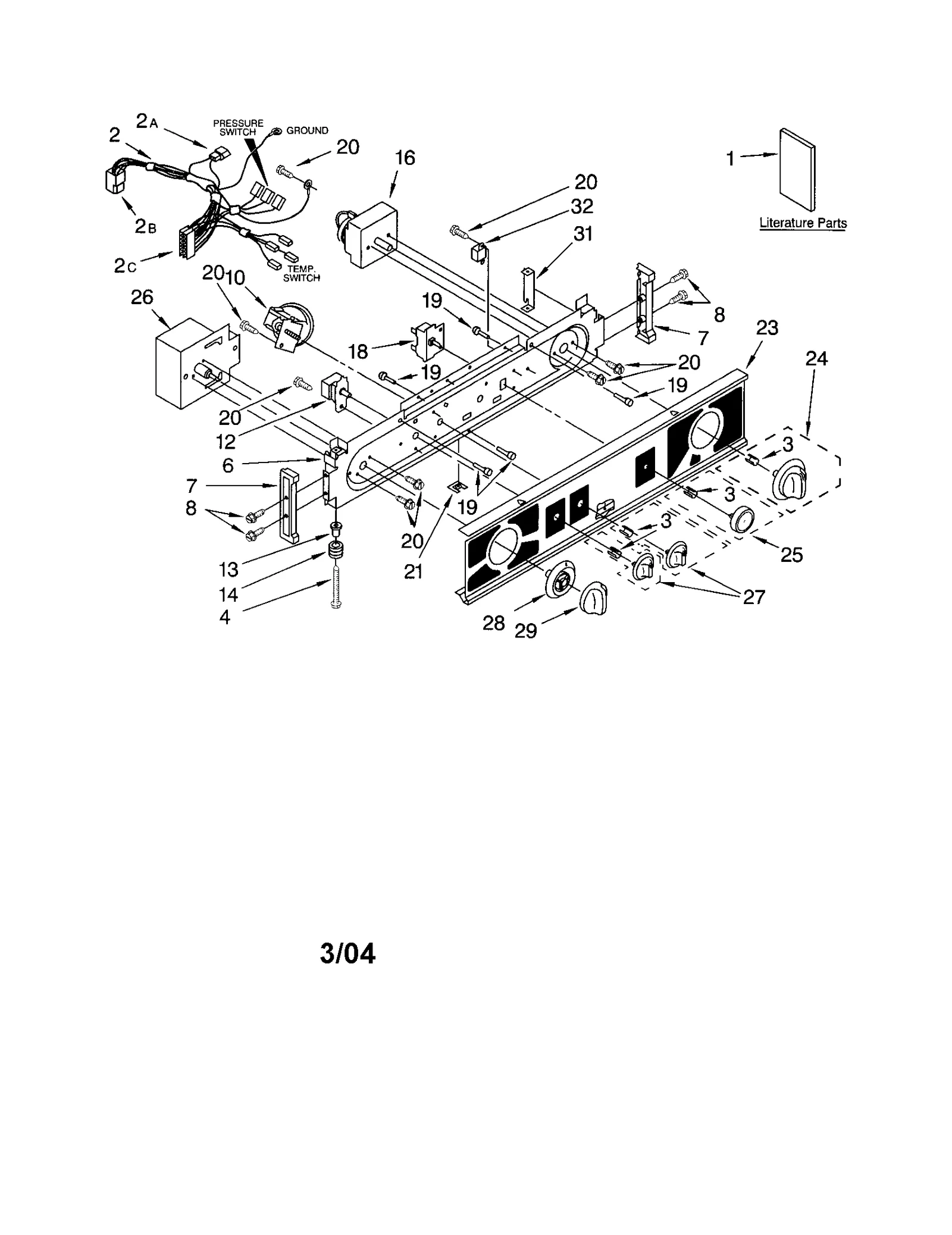 WASHER/DRYER CONTROL PANEL