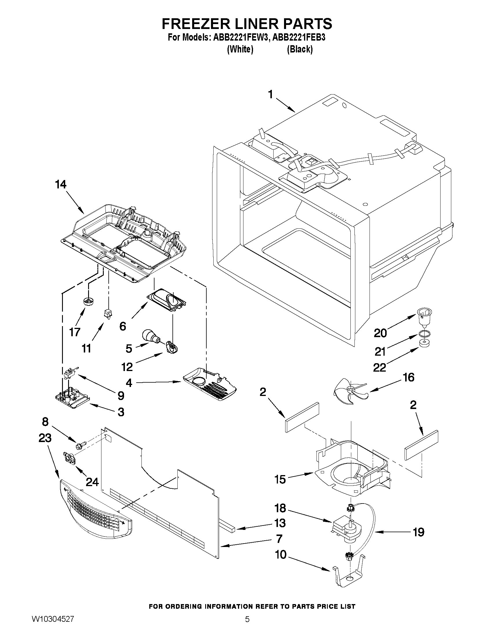 03 - FREEZER LINER PARTS
