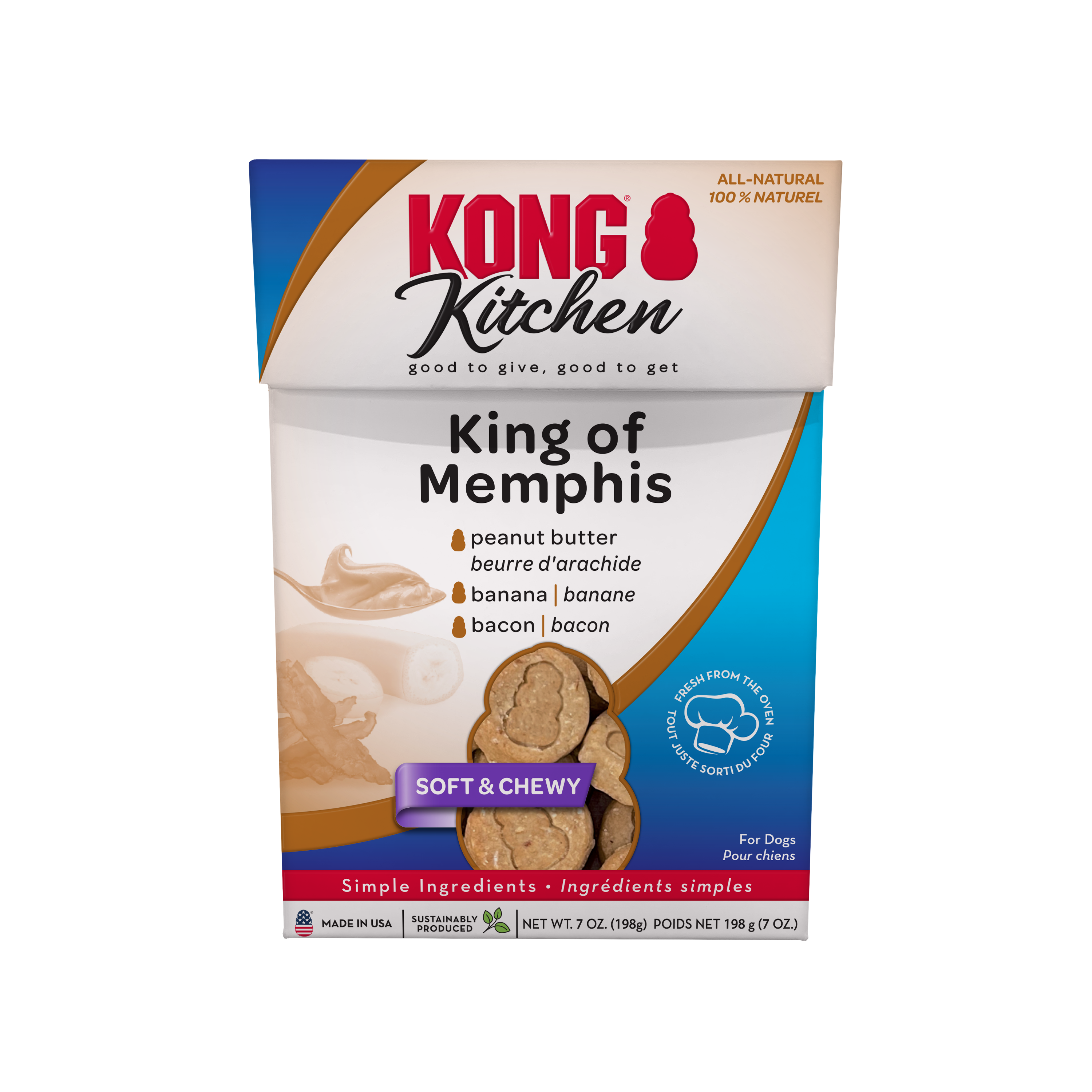 KONG Kitchen Soft & Chewy King of Memphis onpack product image