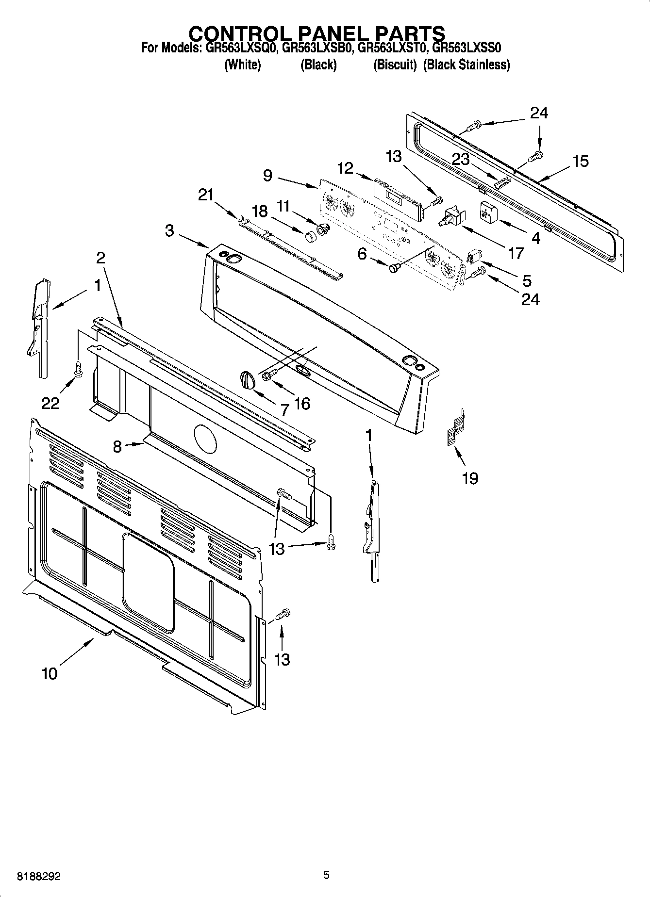 04 - CONTROL PANEL PARTS