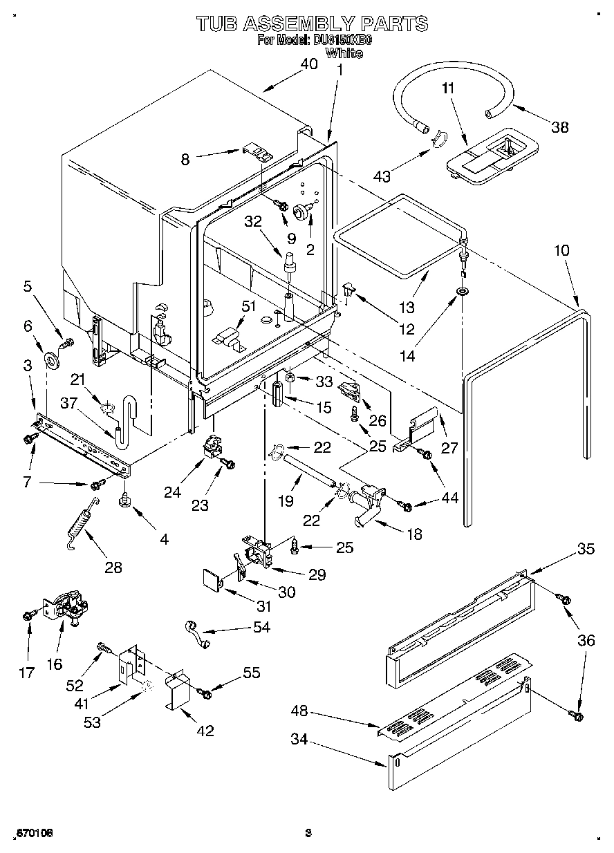 03 - TUB ASSEMBLY, LIT/OPTIONAL