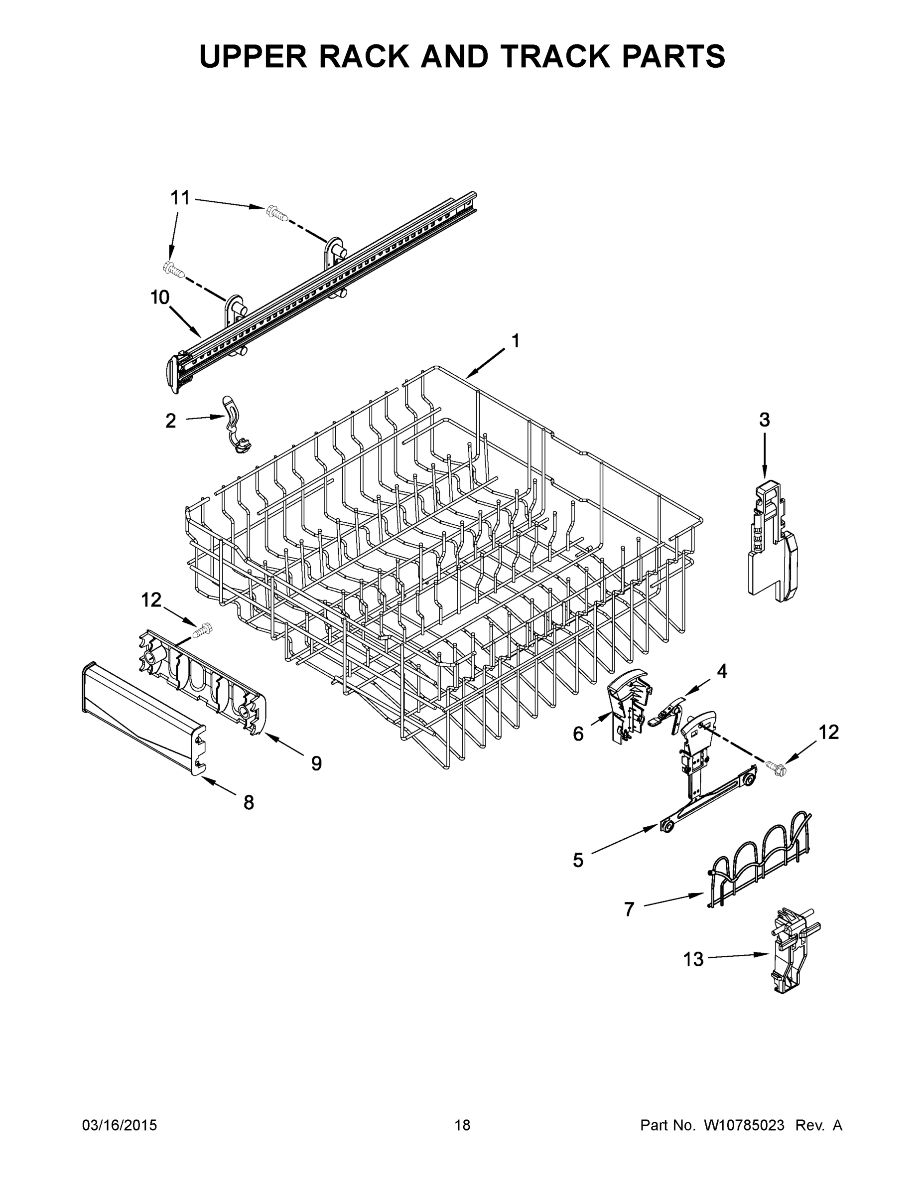 10 - UPPER RACK AND TRACK PARTS
