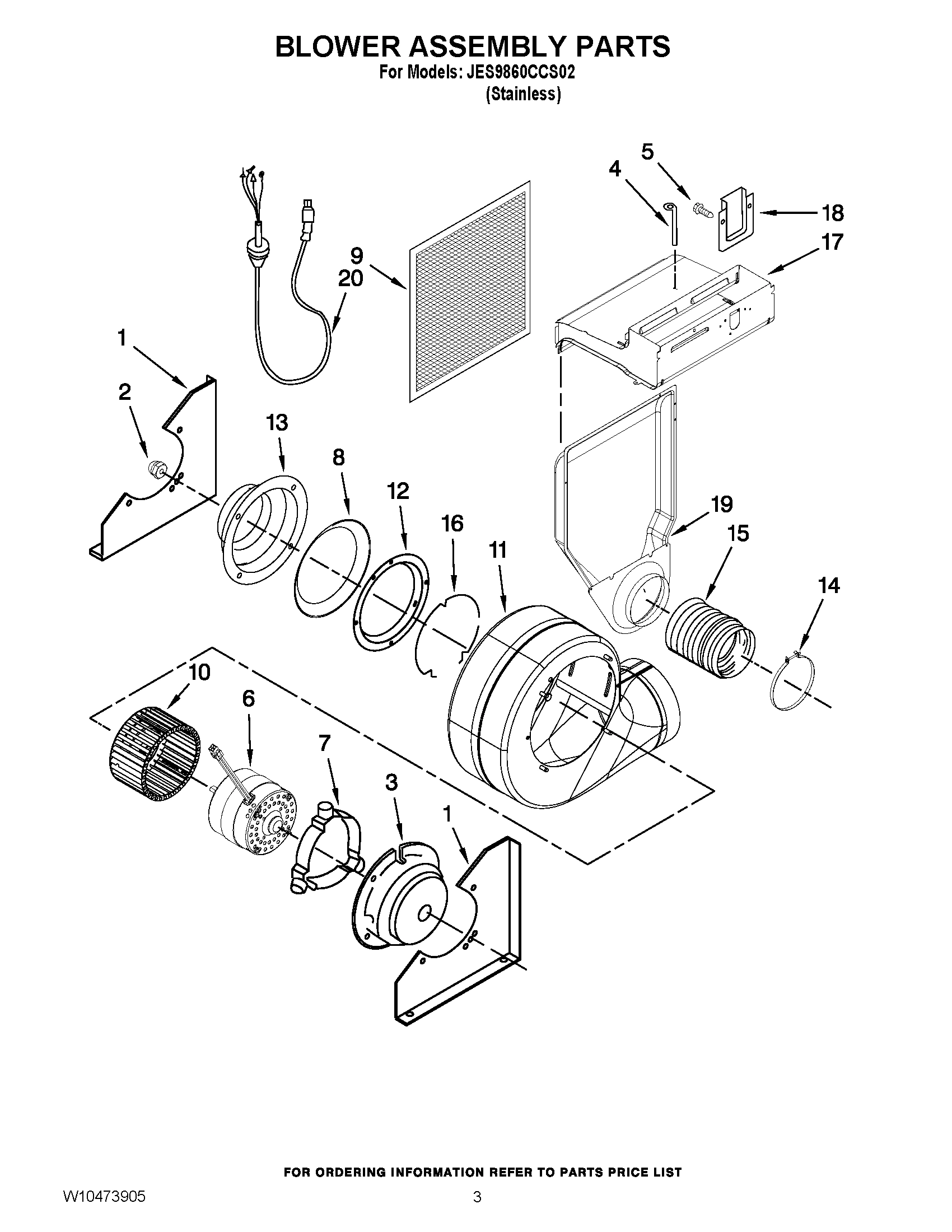03 - BLOWER ASSEMBLY PARTS