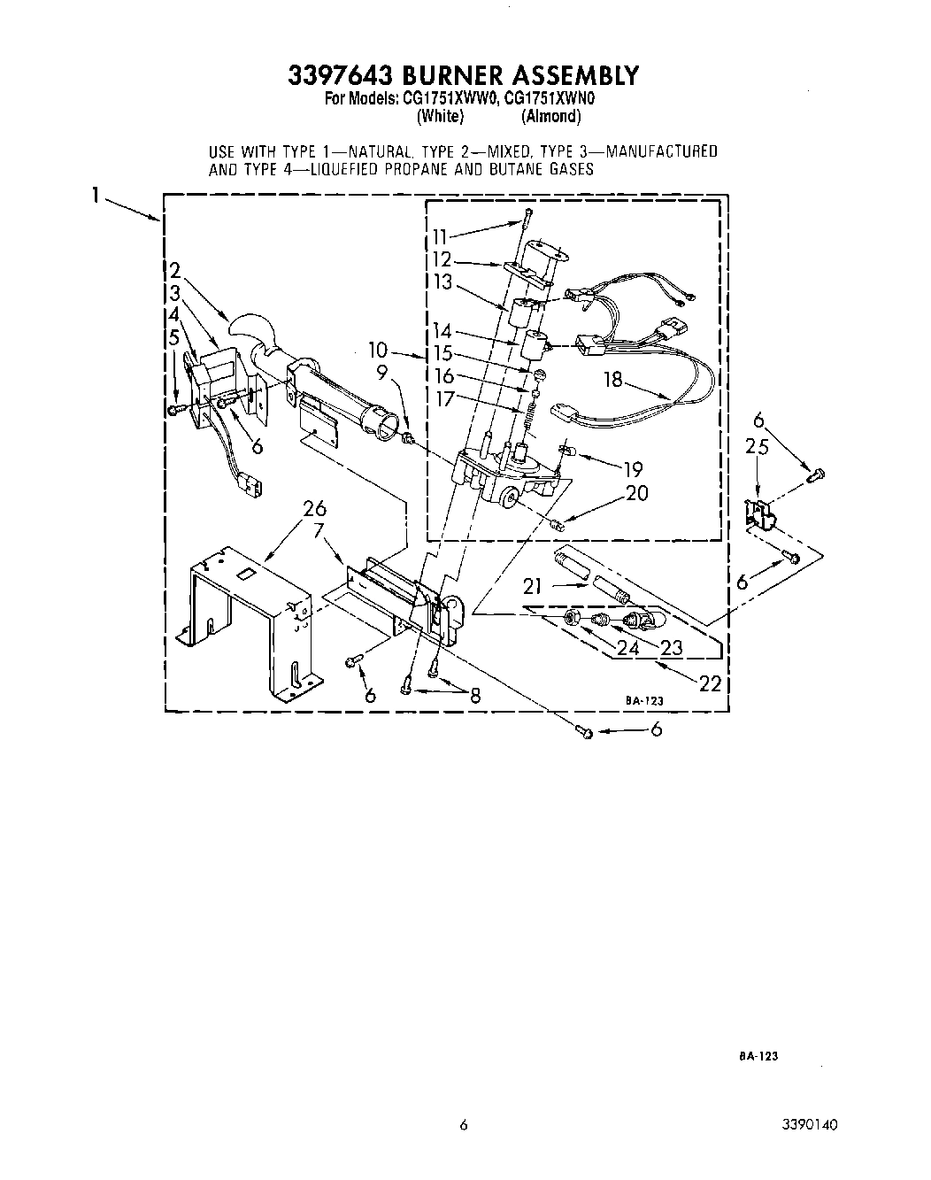 04 - 3397643 BURNER ASSEMBLY