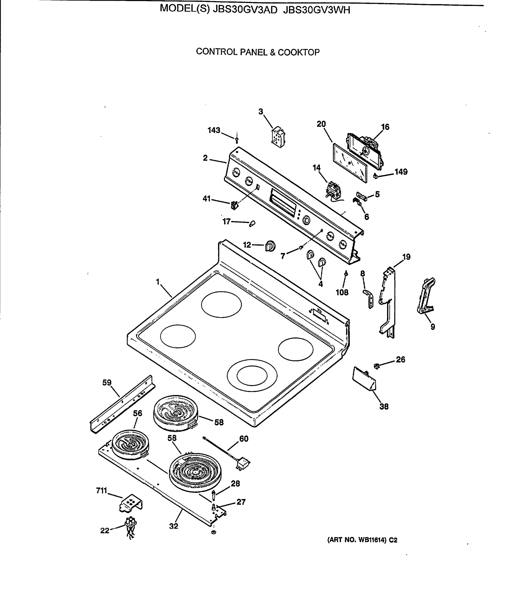 CONTROL PANEL & COOKTOP