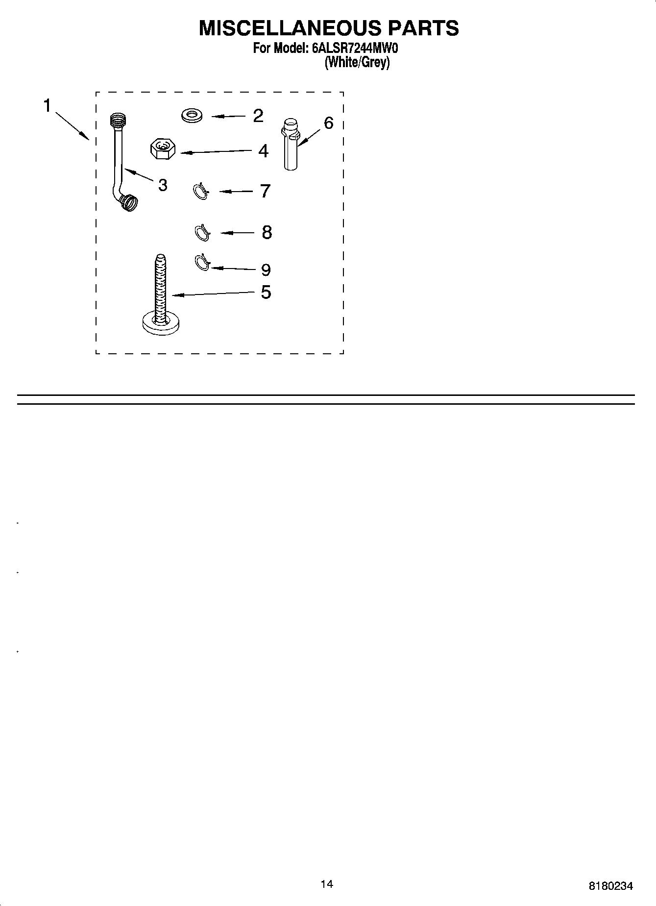 10 - MISCELLANEOUS PARTS - OPTIONAL PARTS (NOT INCLUDED)