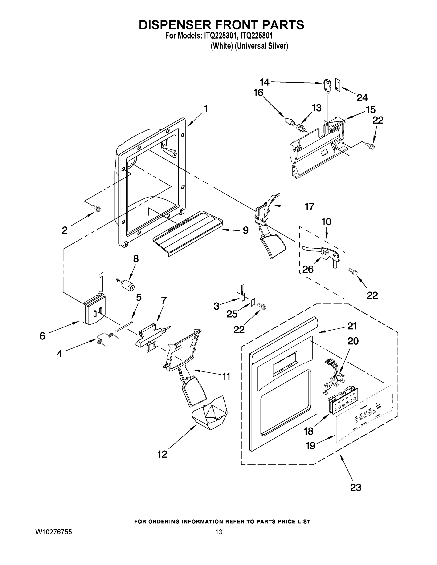 08 - DISPENSER FRONT PARTS