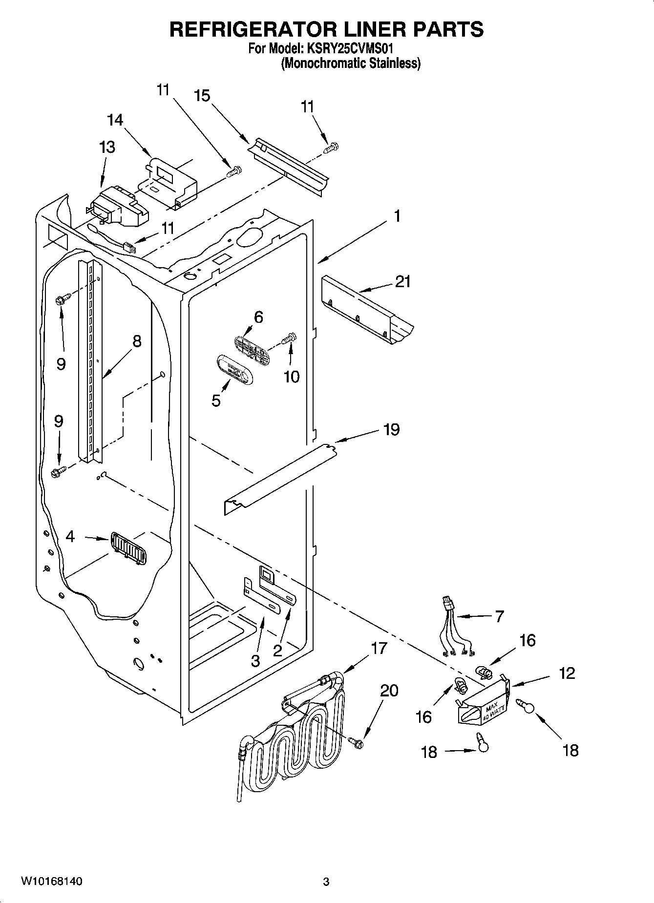 02 - REFRIGERATOR LINER PARTS