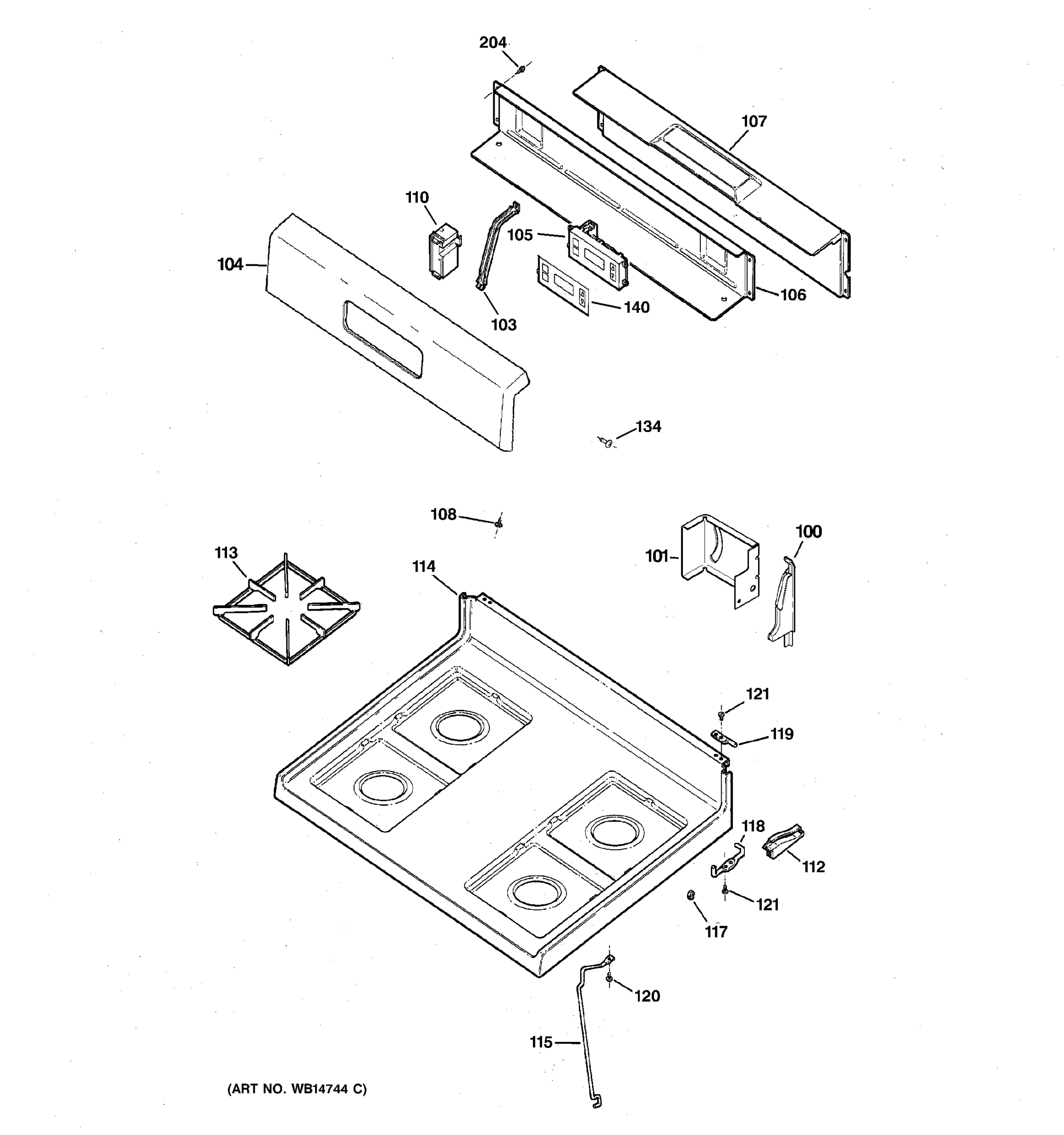 CONTROL PANEL & COOKTOP