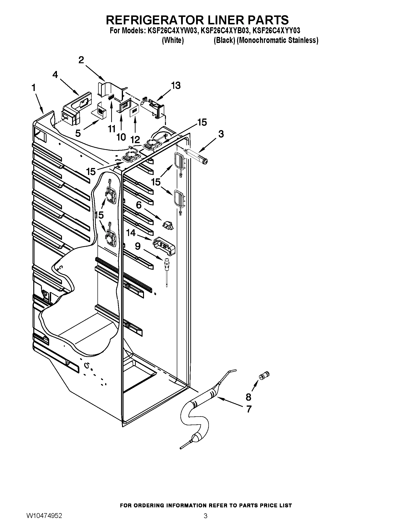 02 - REFRIGERATOR LINER PARTS