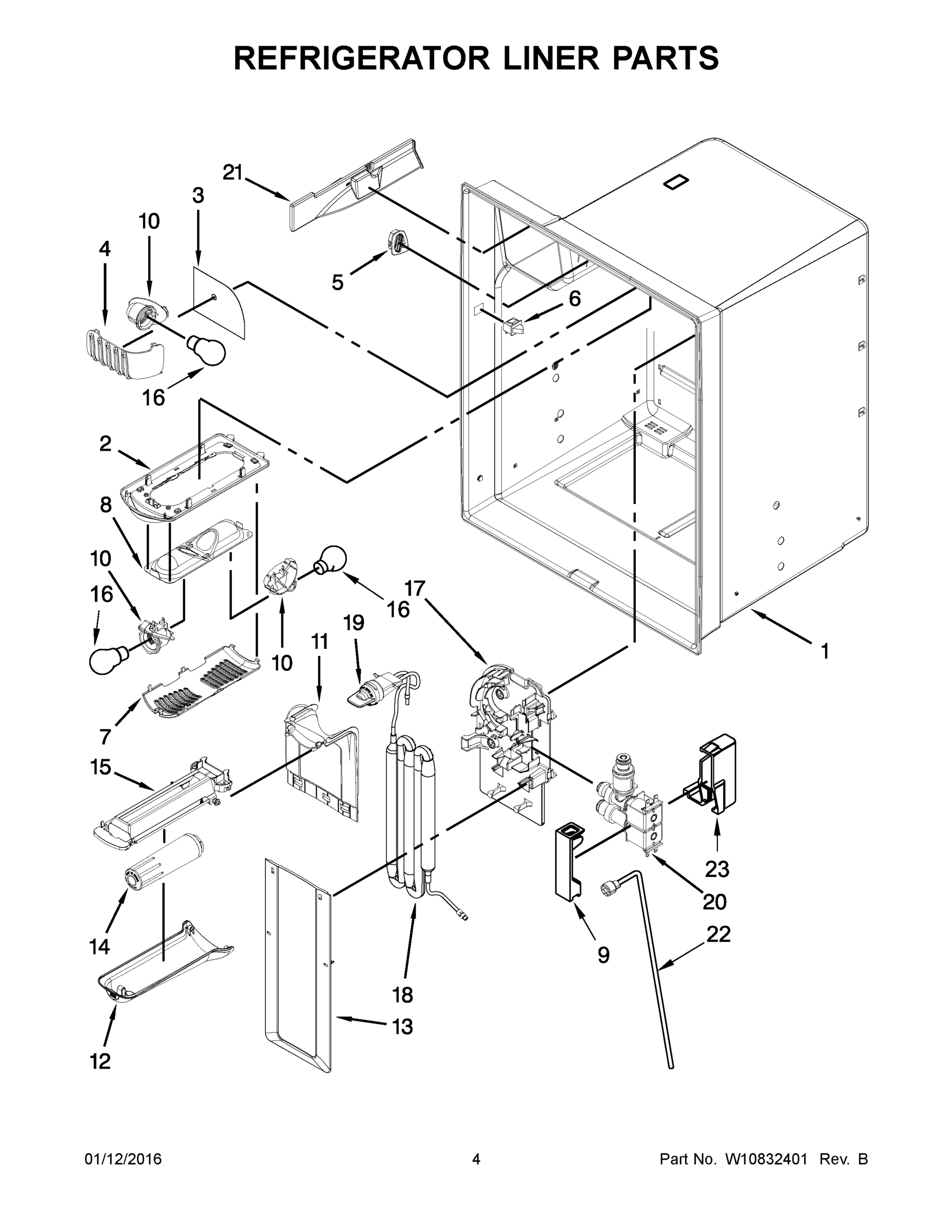 03 - REFRIGERATOR LINER PARTS