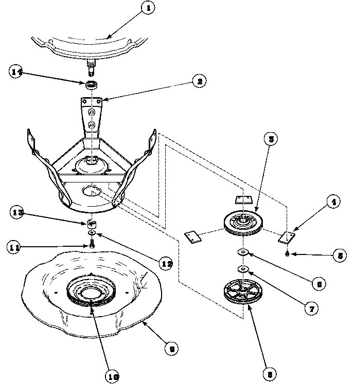 18 - WELDMENT & BEARING ASSY, BRAKE & PULLEY