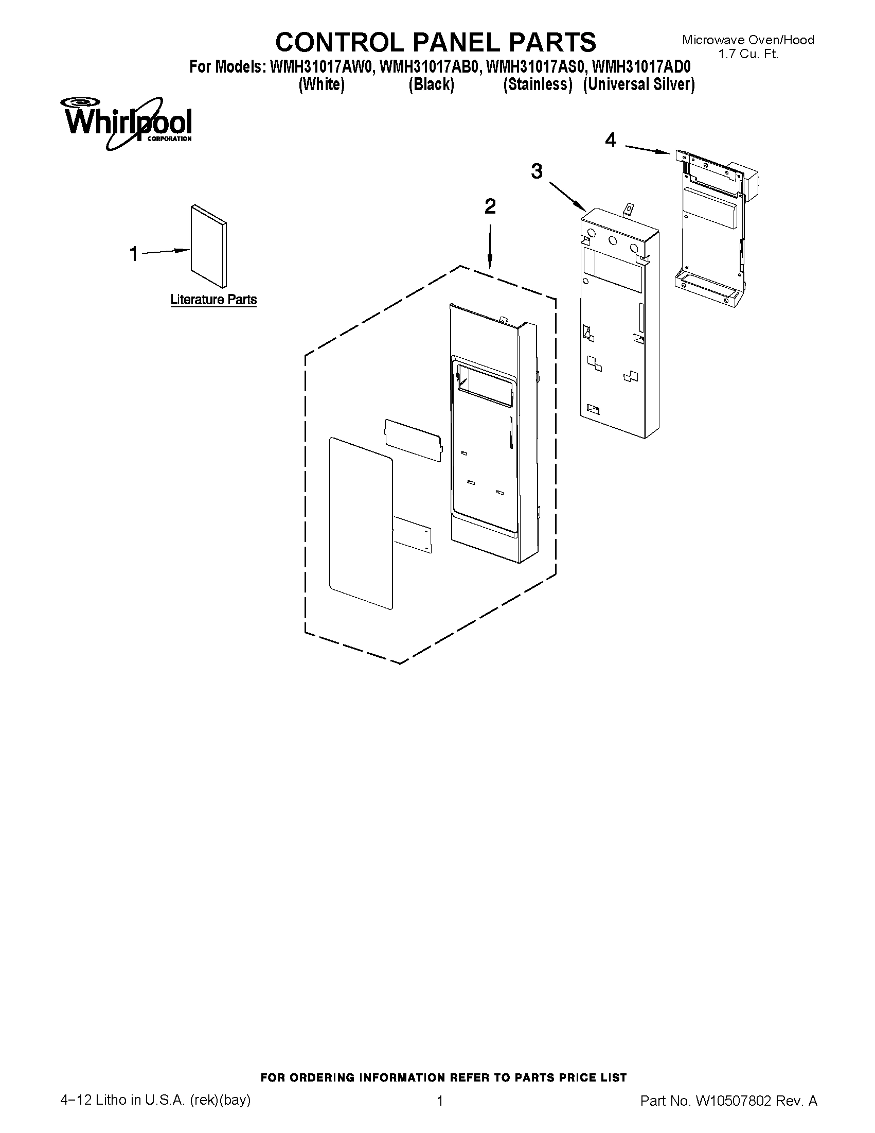 01 - CONTROL PANEL PARTS