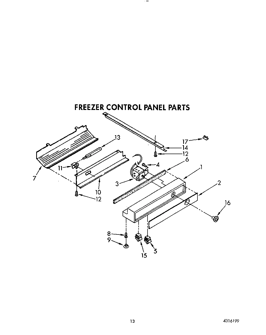 12 - FREEZER CONTROL PANEL