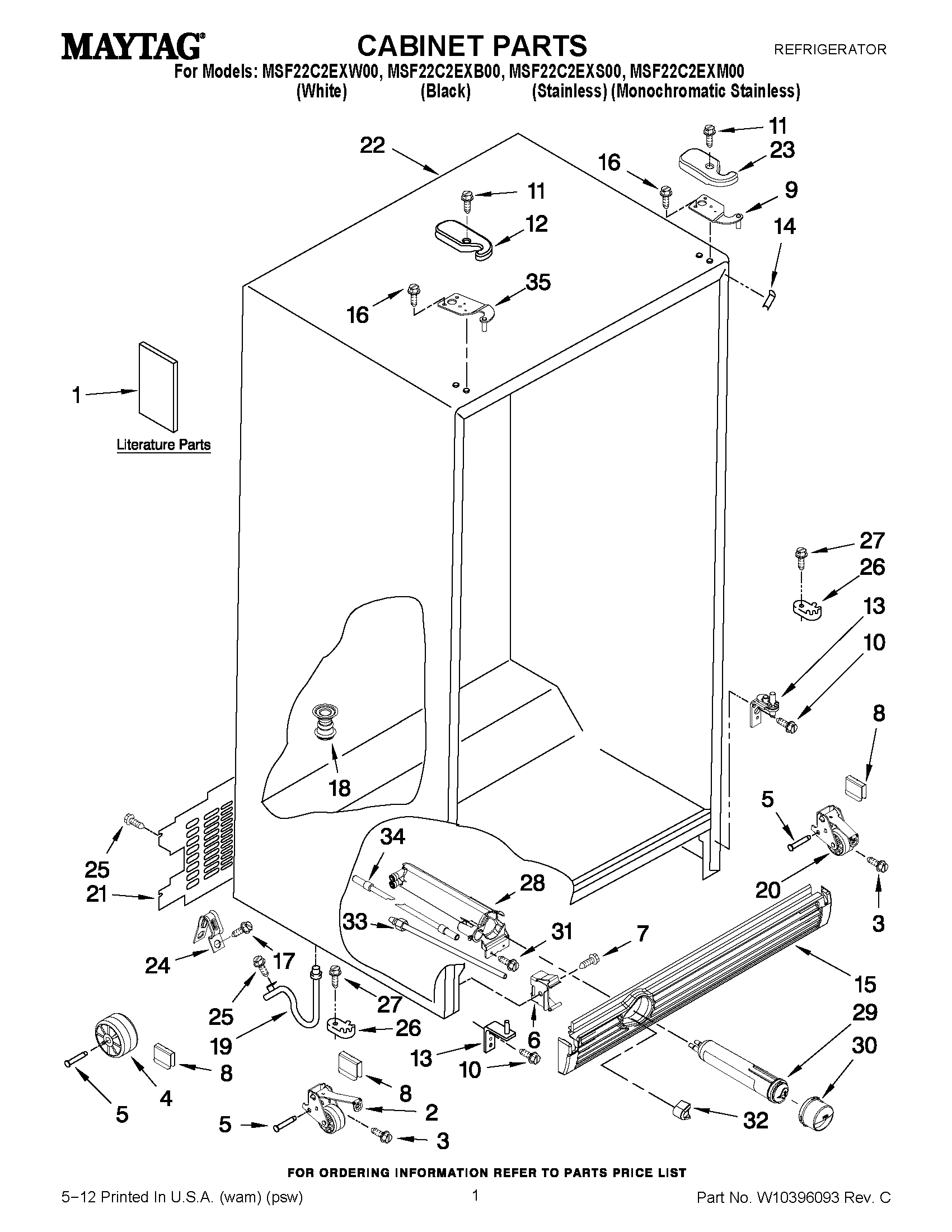 01 - CABINET PARTS
