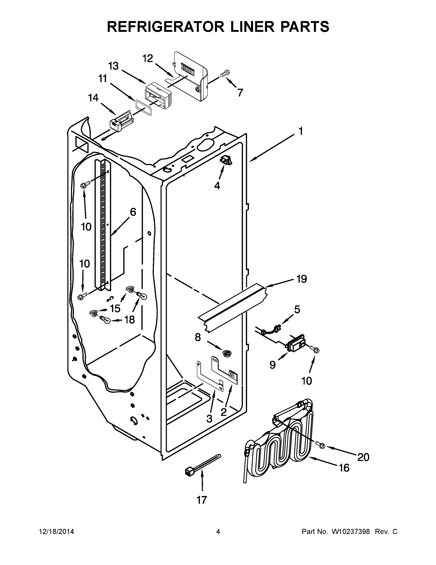 03 - REFRIGERATOR LINER PARTS