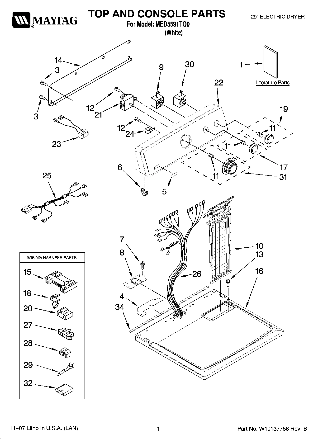 01 - TOP AND CONSOLE PARTS