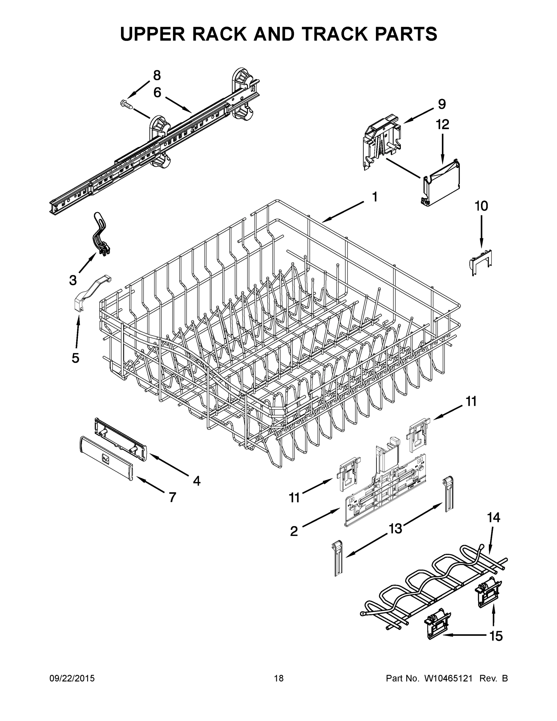 10 - UPPER RACK AND TRACK PARTS