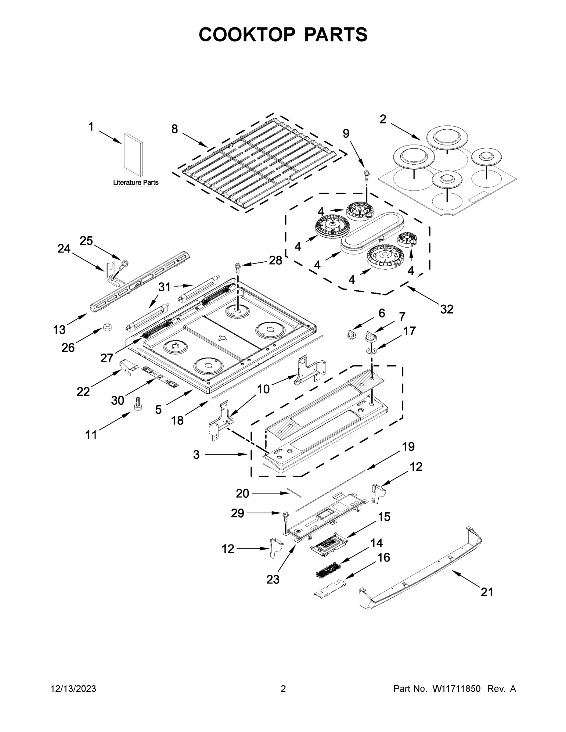 02 - COOKTOP PARTS
