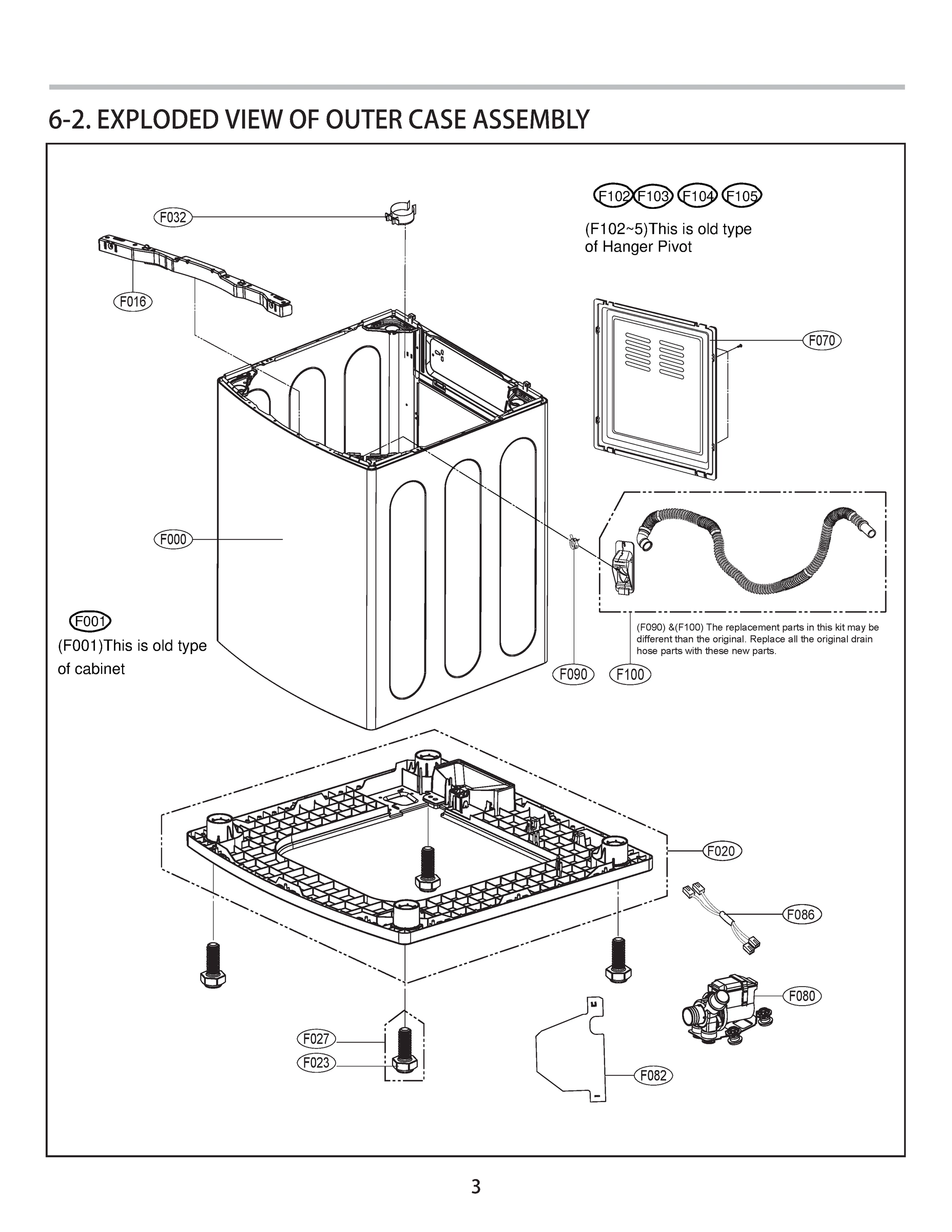 OUTER CASE ASSEMBLY F102F103