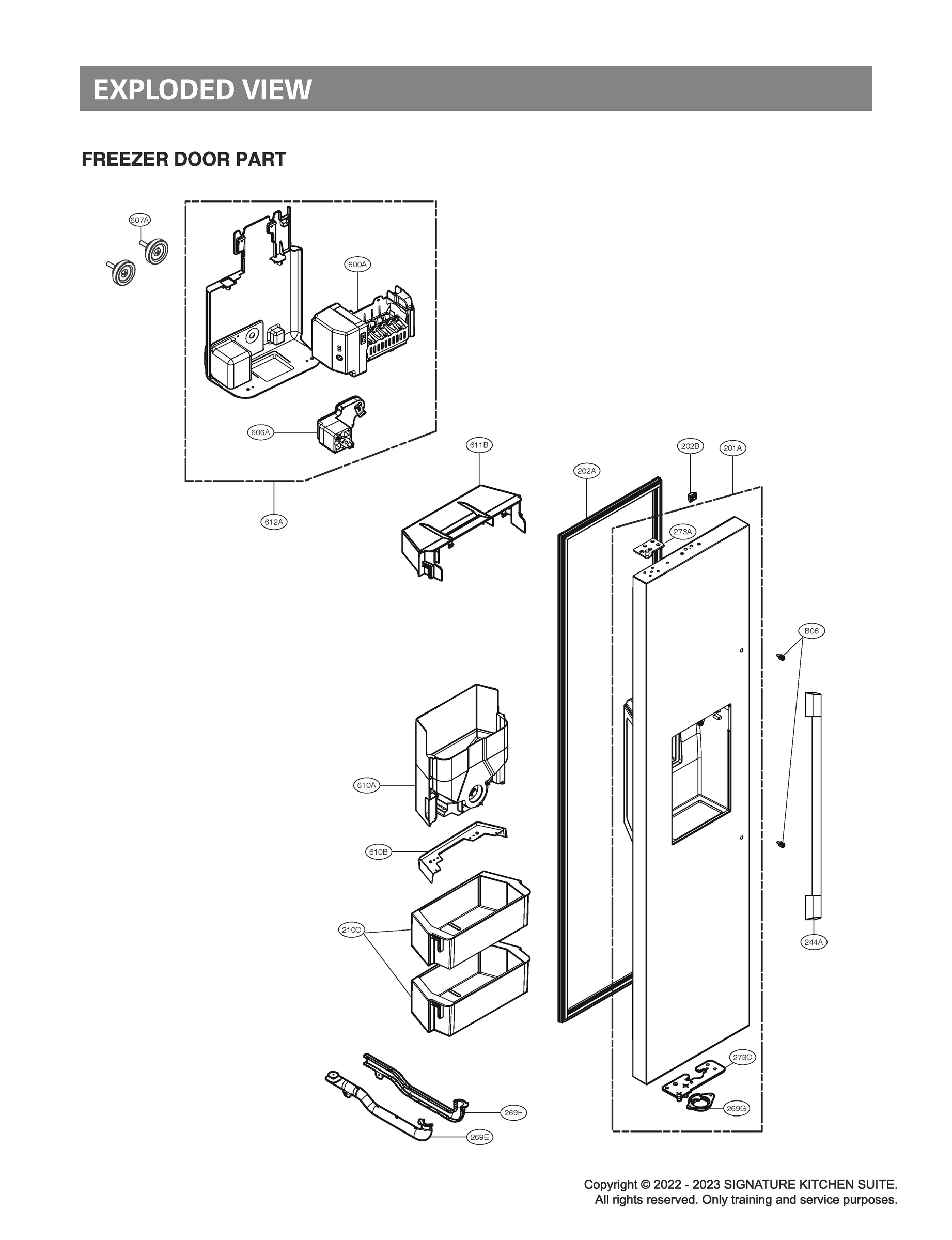 FREEZER DOOR PART