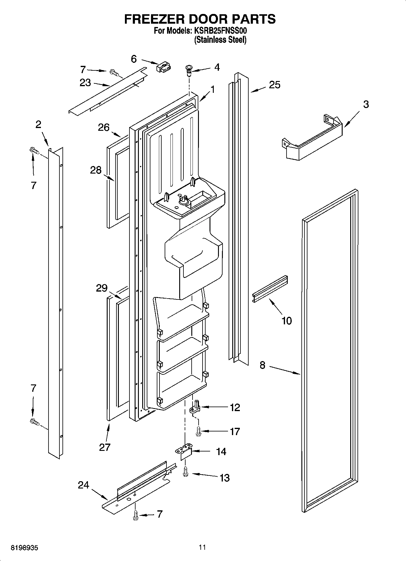 07 - FREEZER DOOR PARTS