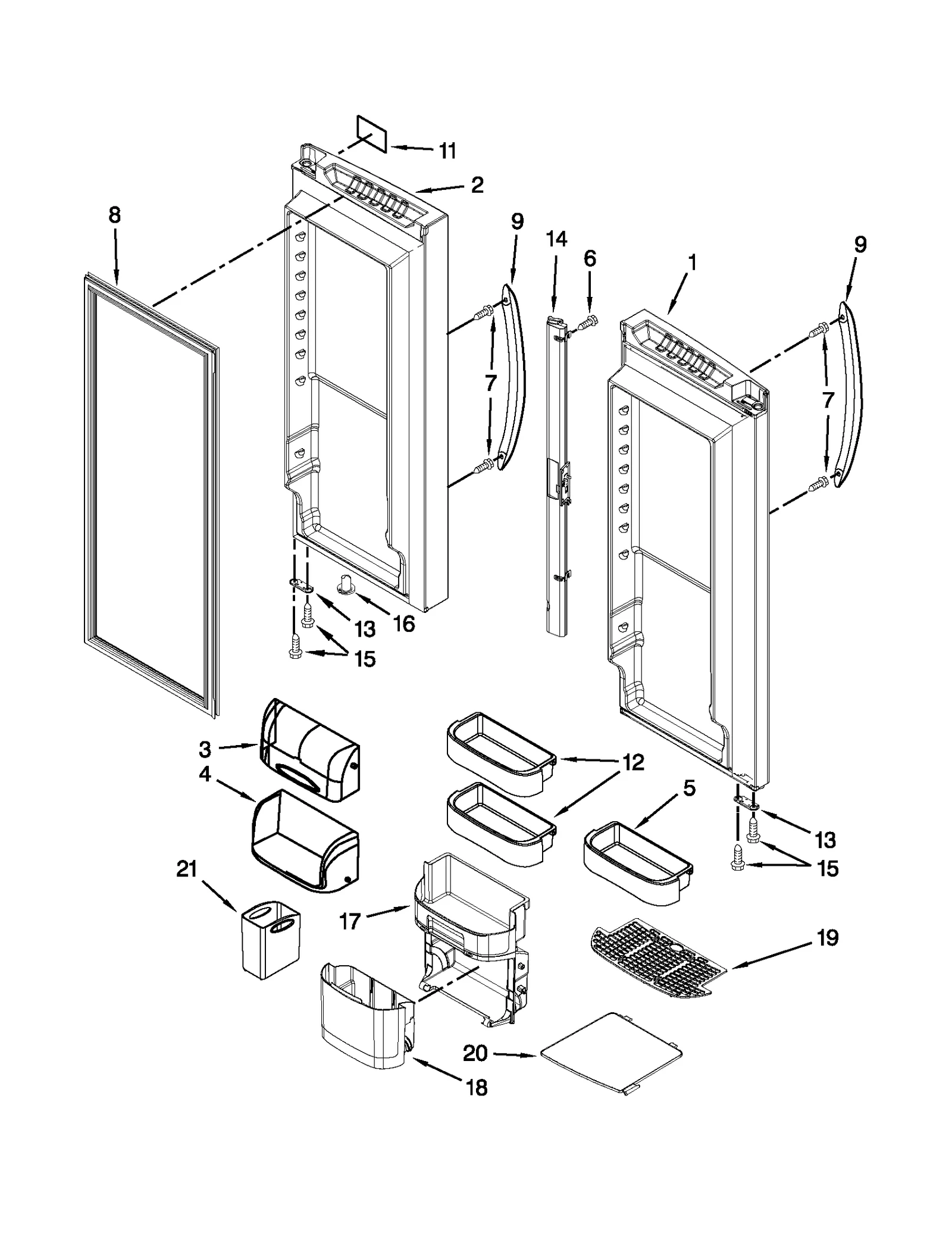 REFRIGERATOR DOOR PARTS