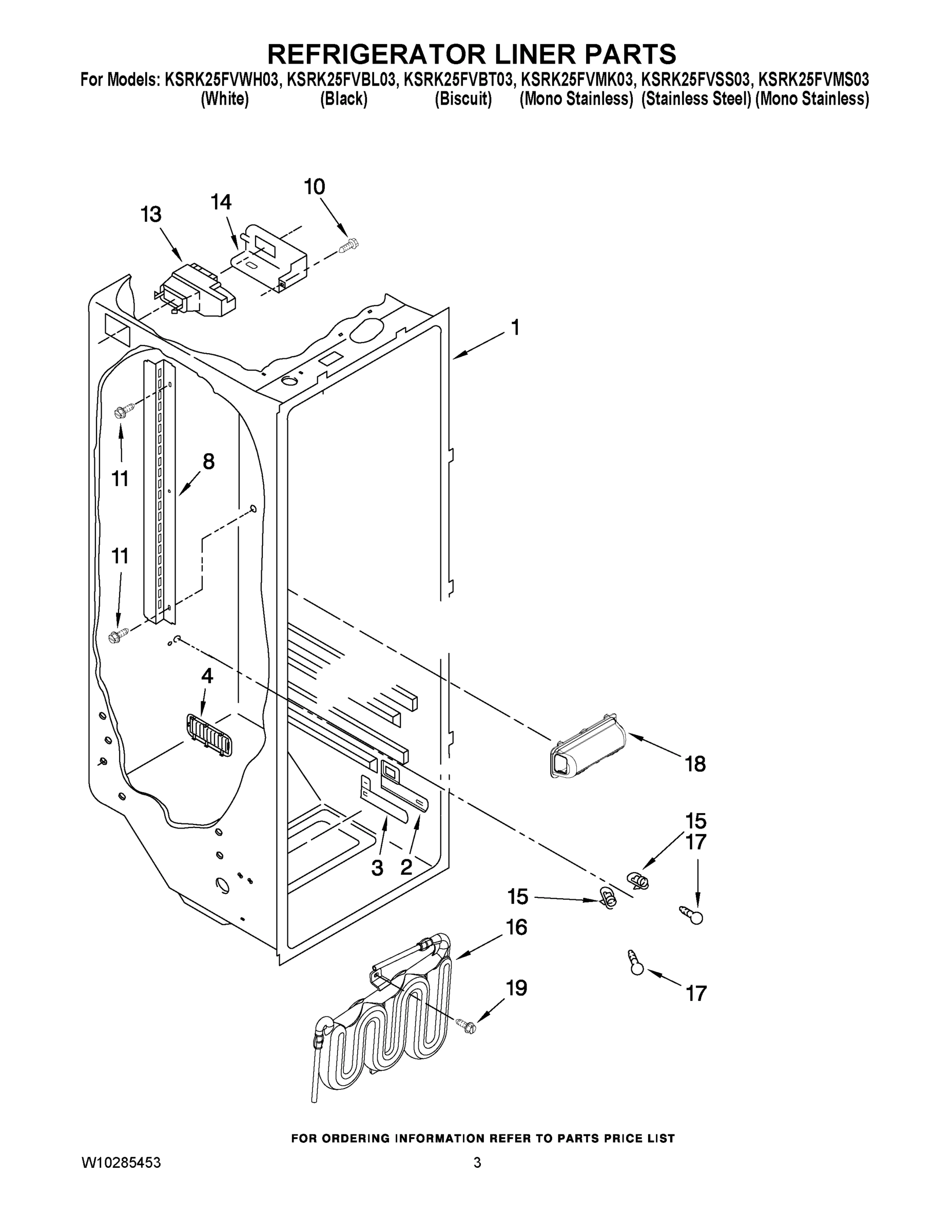 02 - REFRIGERATOR LINER PARTS