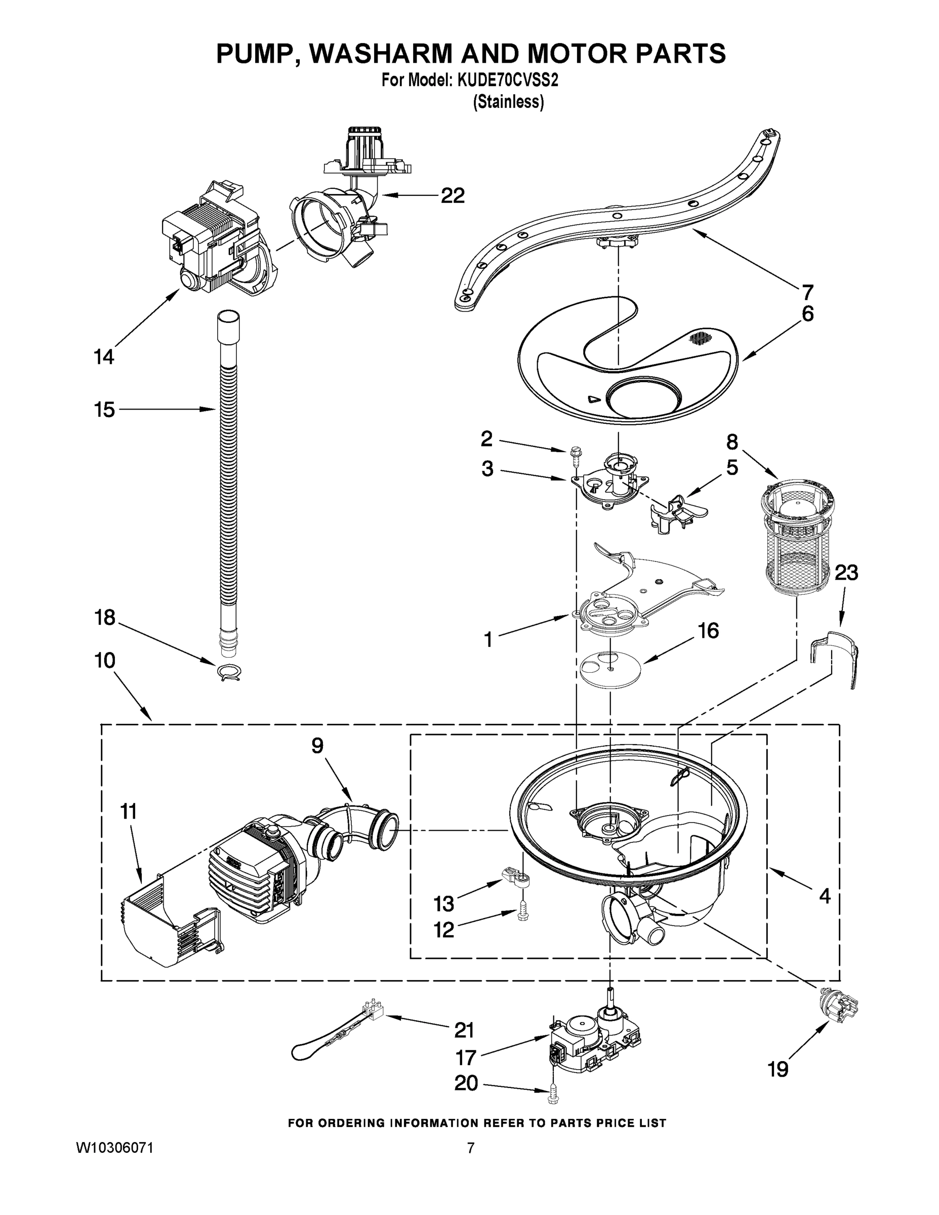 06 - PUMP, WASHARM AND MOTOR PARTS