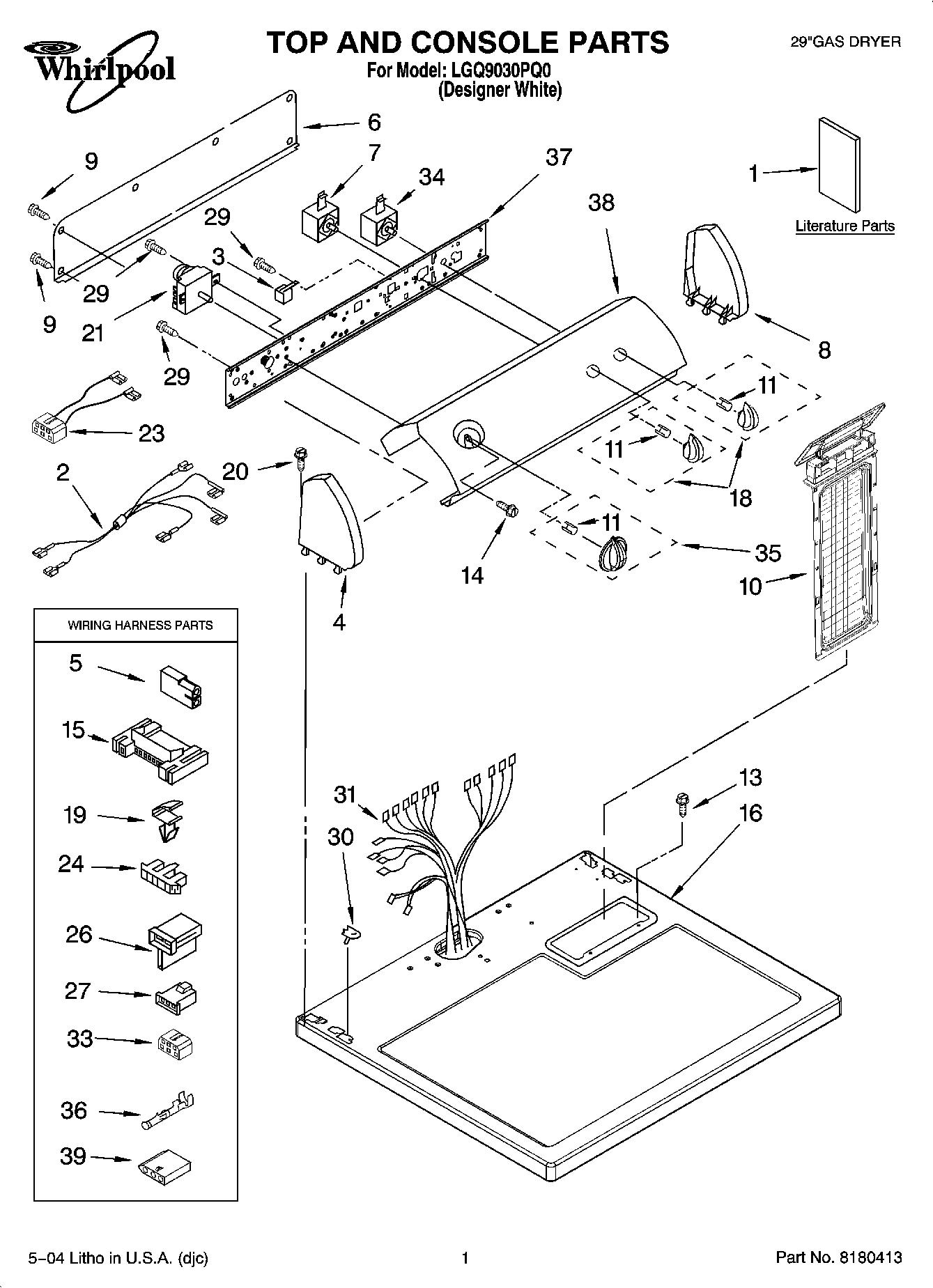 01 - TOP AND CONSOLE PARTS