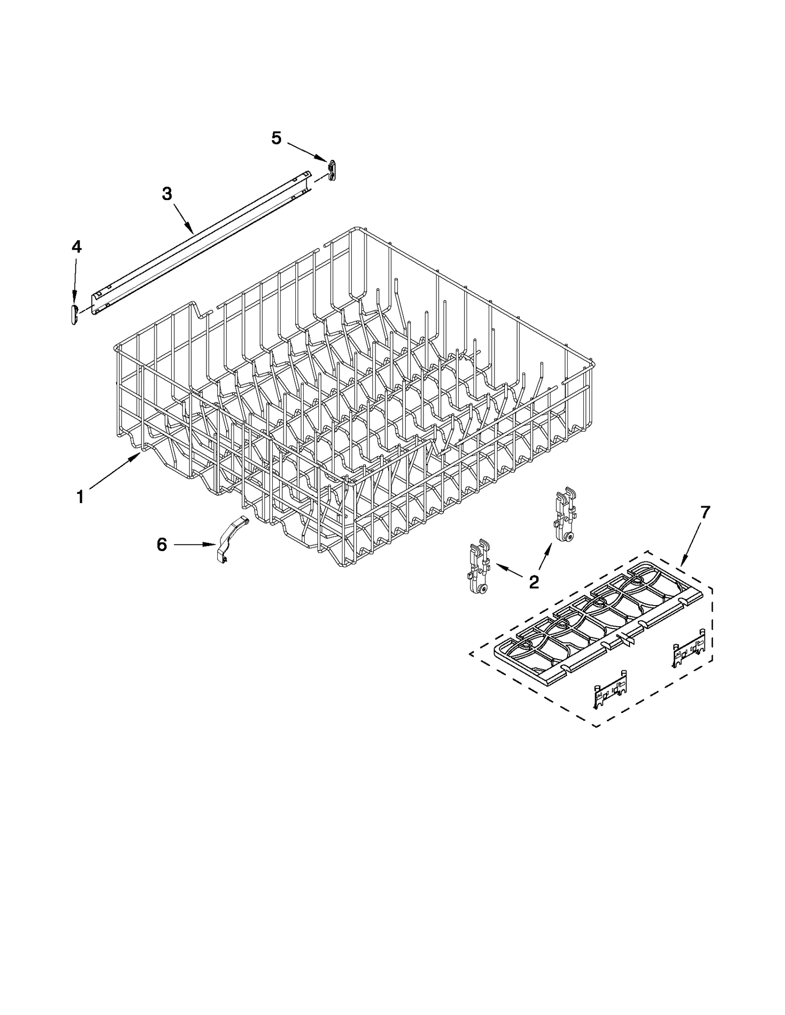 UPPER RACK AND TRACK PARTS