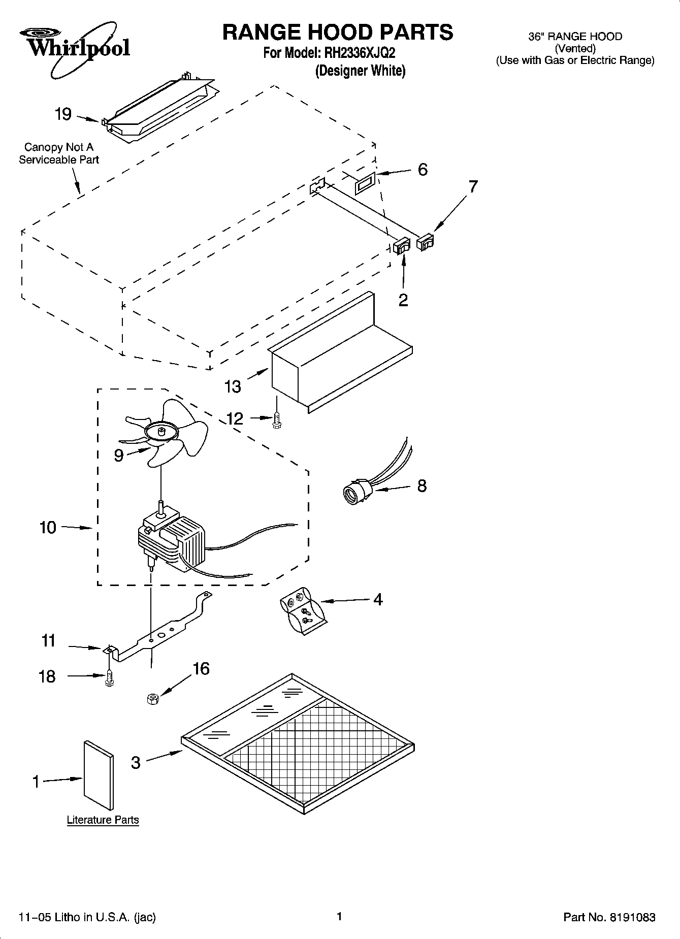 01 - RANGE HOOD PARTS