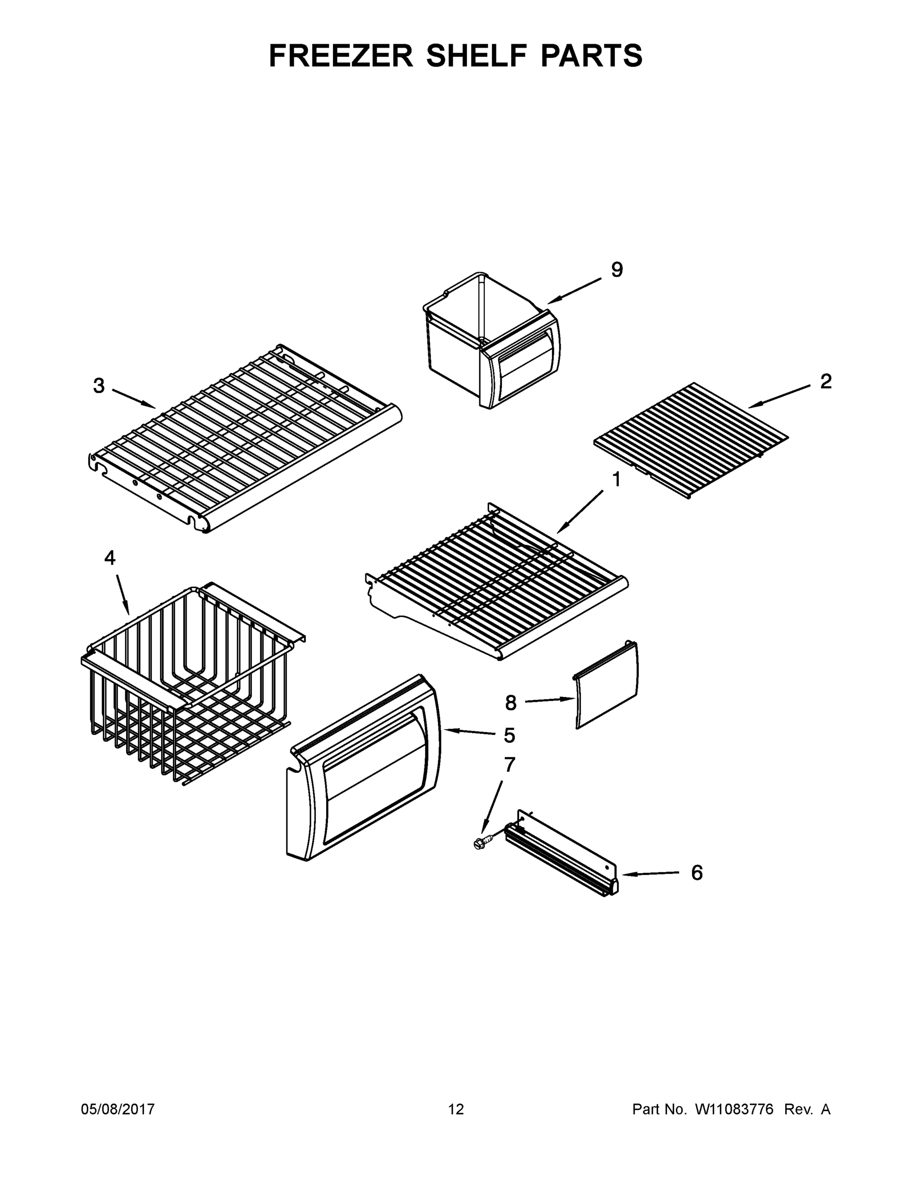 07 - FREEZER SHELF PARTS