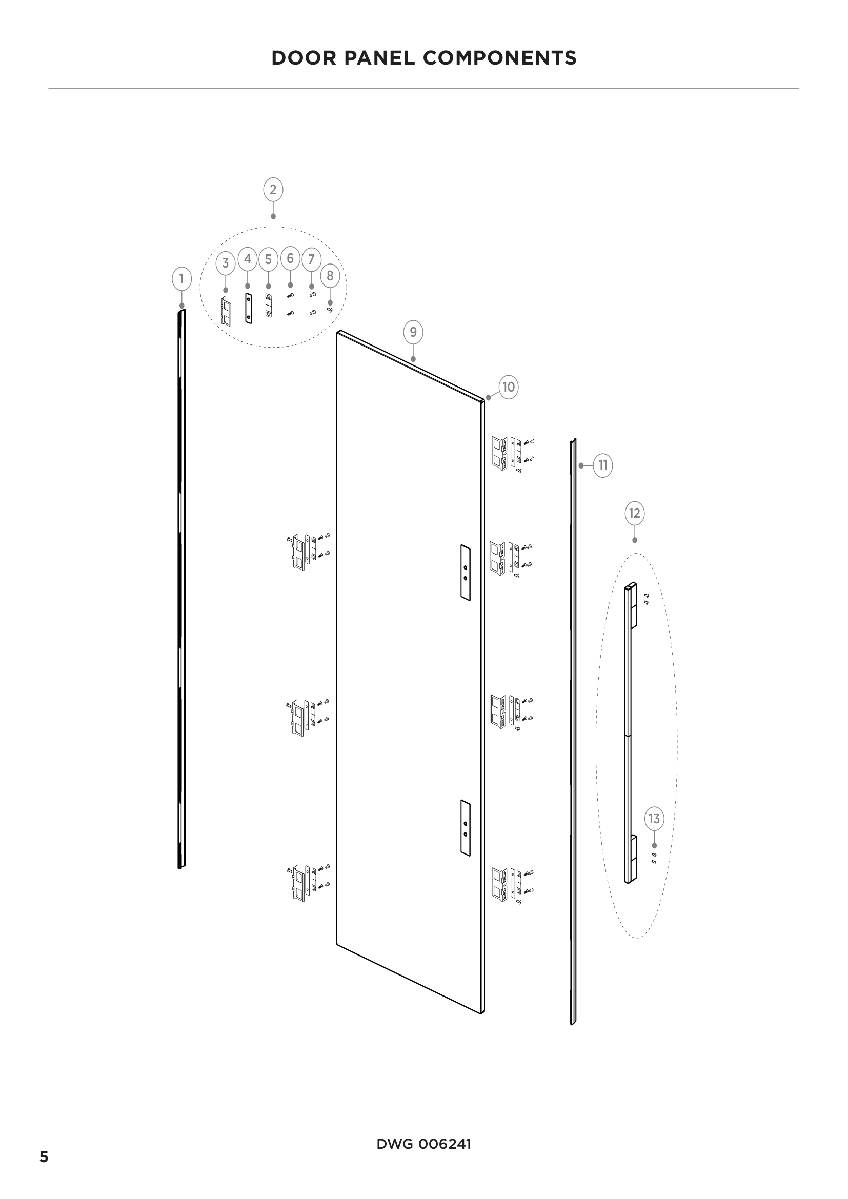 DOOR PANEL COMPONENTS