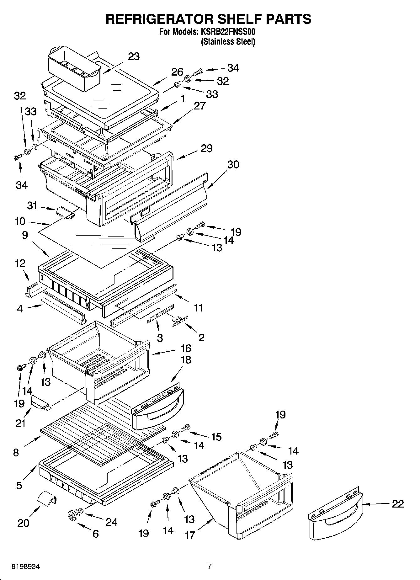 05 - REFRIGERATOR SHELF PARTS