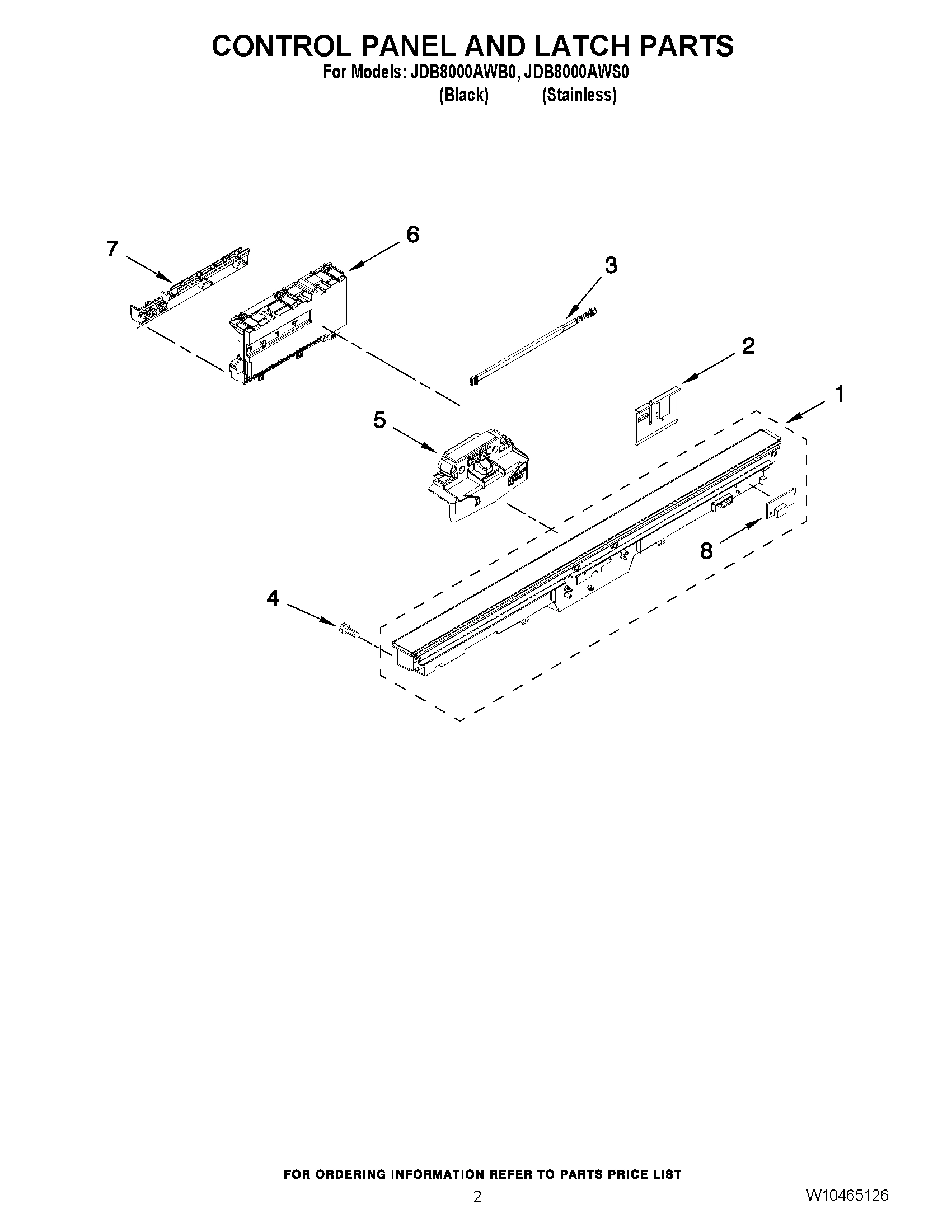 02 - CONTROL PANEL AND LATCH PARTS
