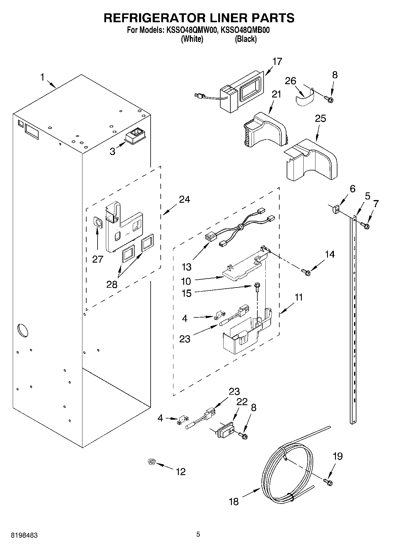 04 - REFRIGERATOR LINER PARTS