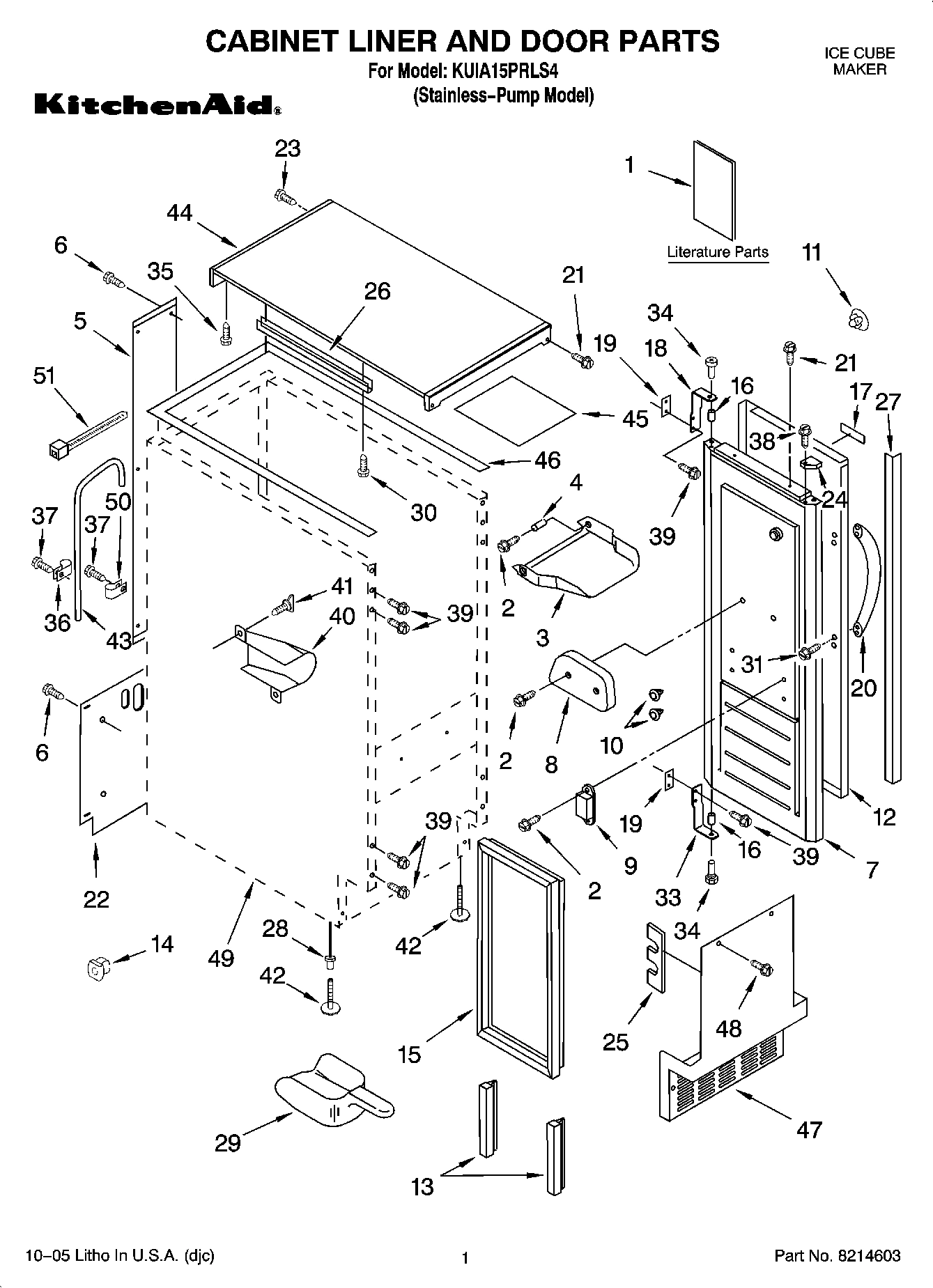 01 - CABINET LINER AND DOOR PARTS