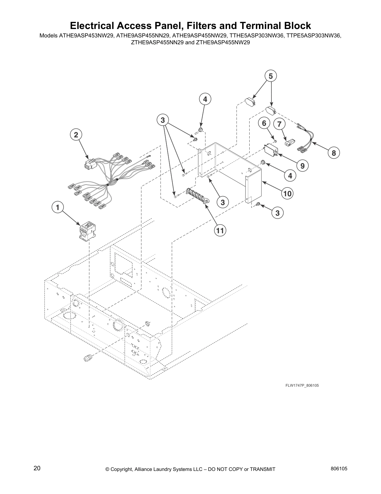 Electrical Access Panel, Filters and Terminal Block