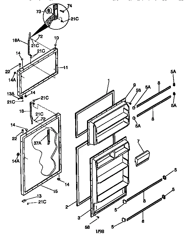 FRESH FOOD AND FREEZER DOORS
