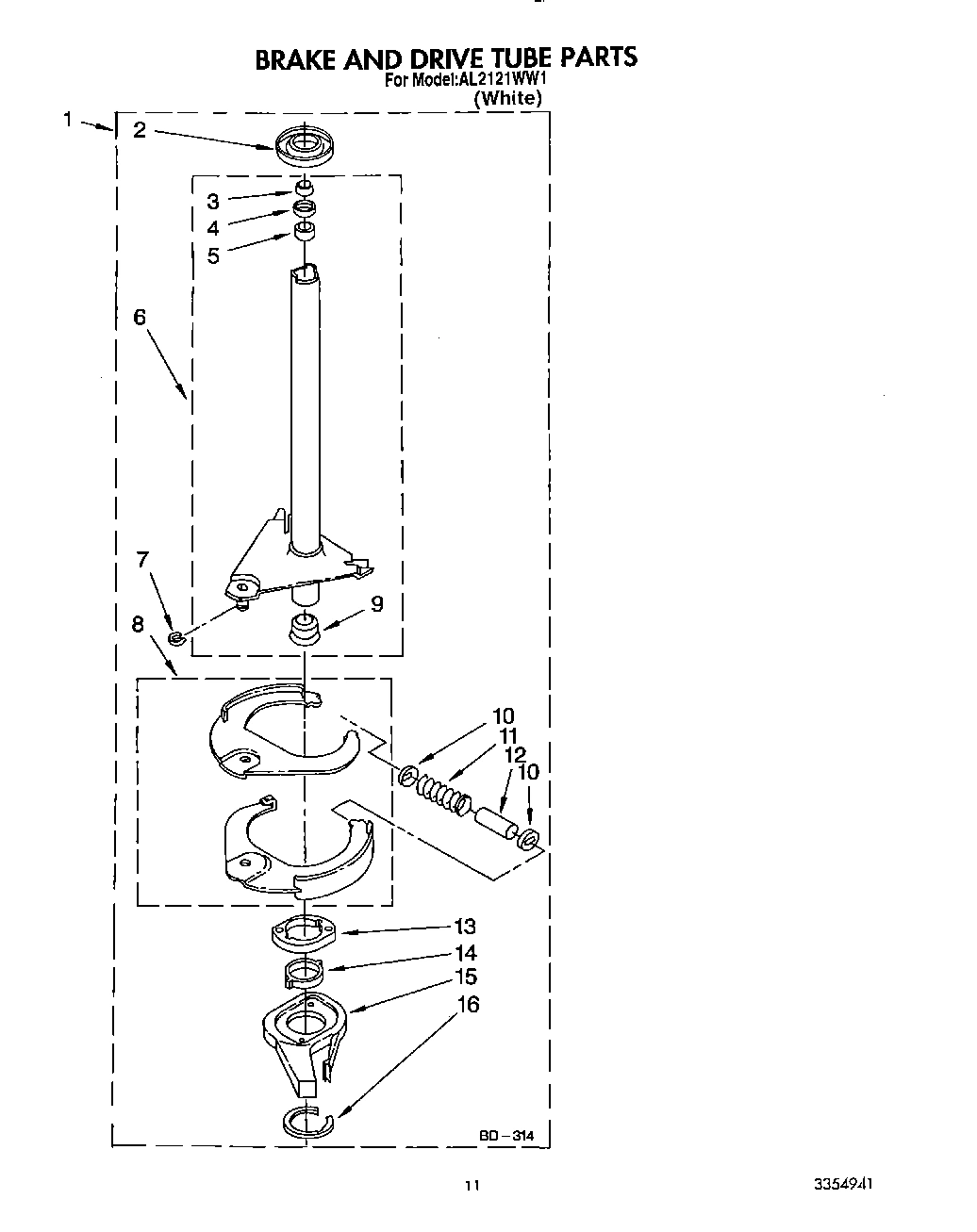 10 - BRAKE AND DRIVE TUBE