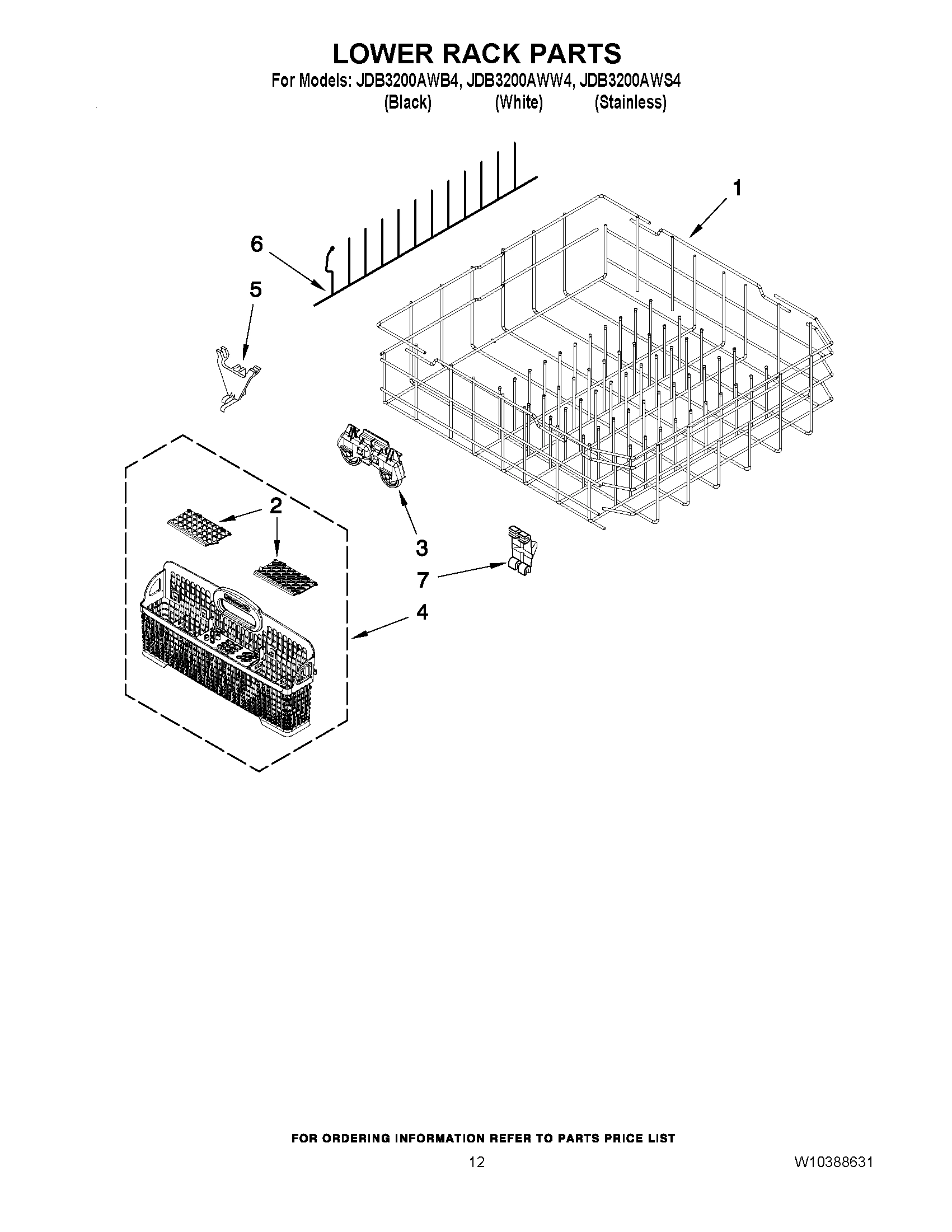 10 - LOWER RACK PARTS