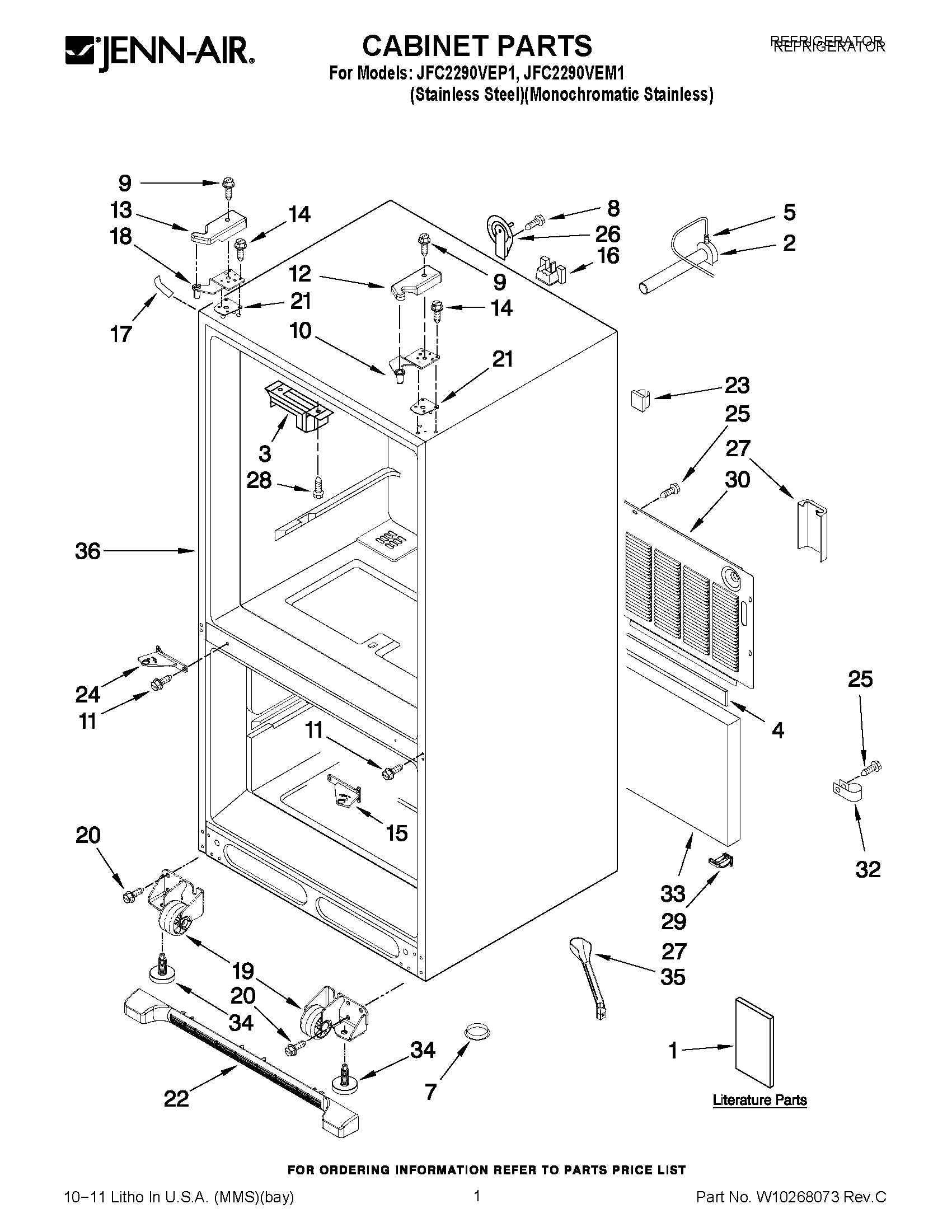 01 - CABINET PARTS