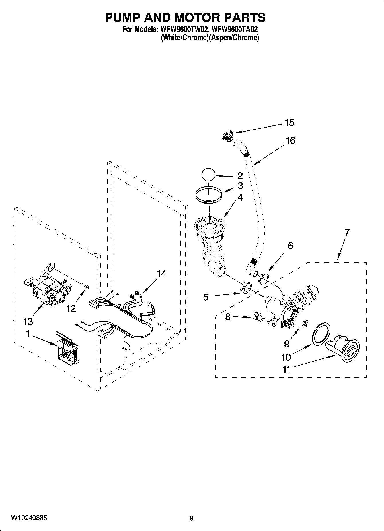 06 - PUMP AND MOTOR PARTS, OPTIONAL PARTS (NOT INCLUDED)