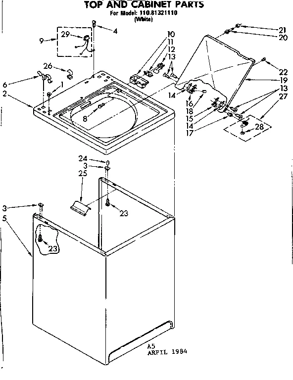 TOP AND CABINET PARTS
